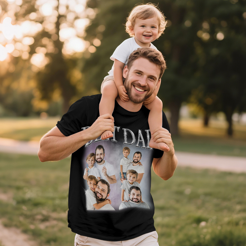Dad Bootleg Shirt, Personalized Bootleg Shirt For Daddy's Birthday, Fathers Day Shirt, Best Dad Shirt, Dad Photo Shirt, Daddy Shirt From Son