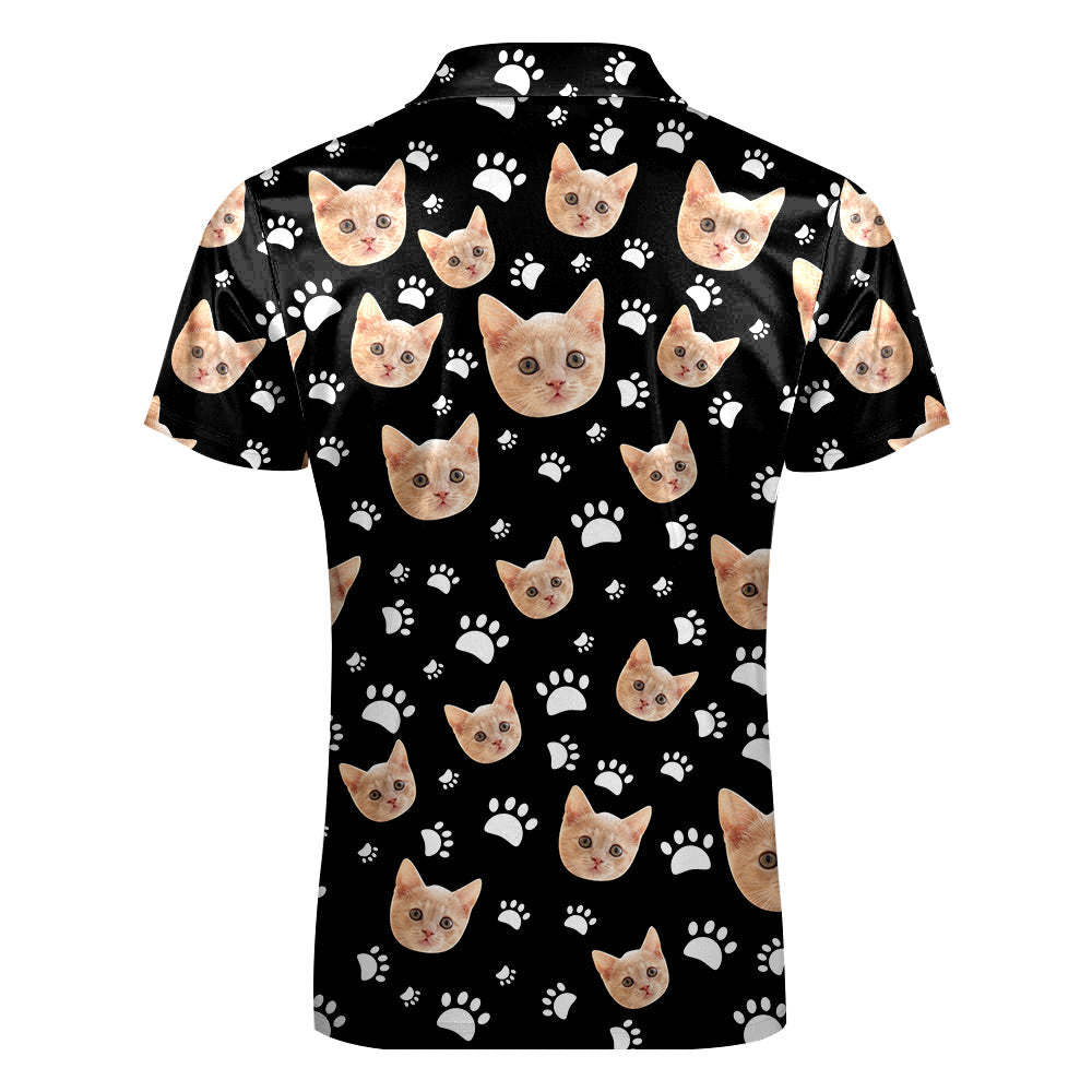 Custom Face Polo Shirt with Zipper Men's Polo Shirt for Pet Lovers - MyFaceUnderwearAU