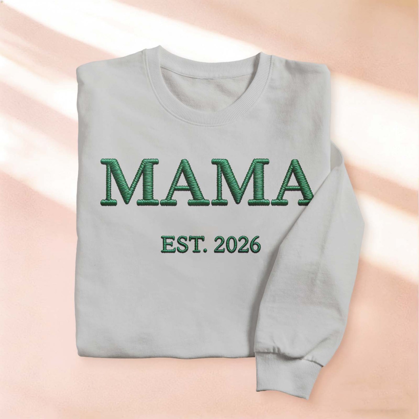 Personalized Mama Embroidered Sweatshirt, Custom Mom Embroidery Hoodie, New Mom Outfit, Pregnancy Reveal Clothing, Happy Mother's Day Gifts - Bestchristmasgifts