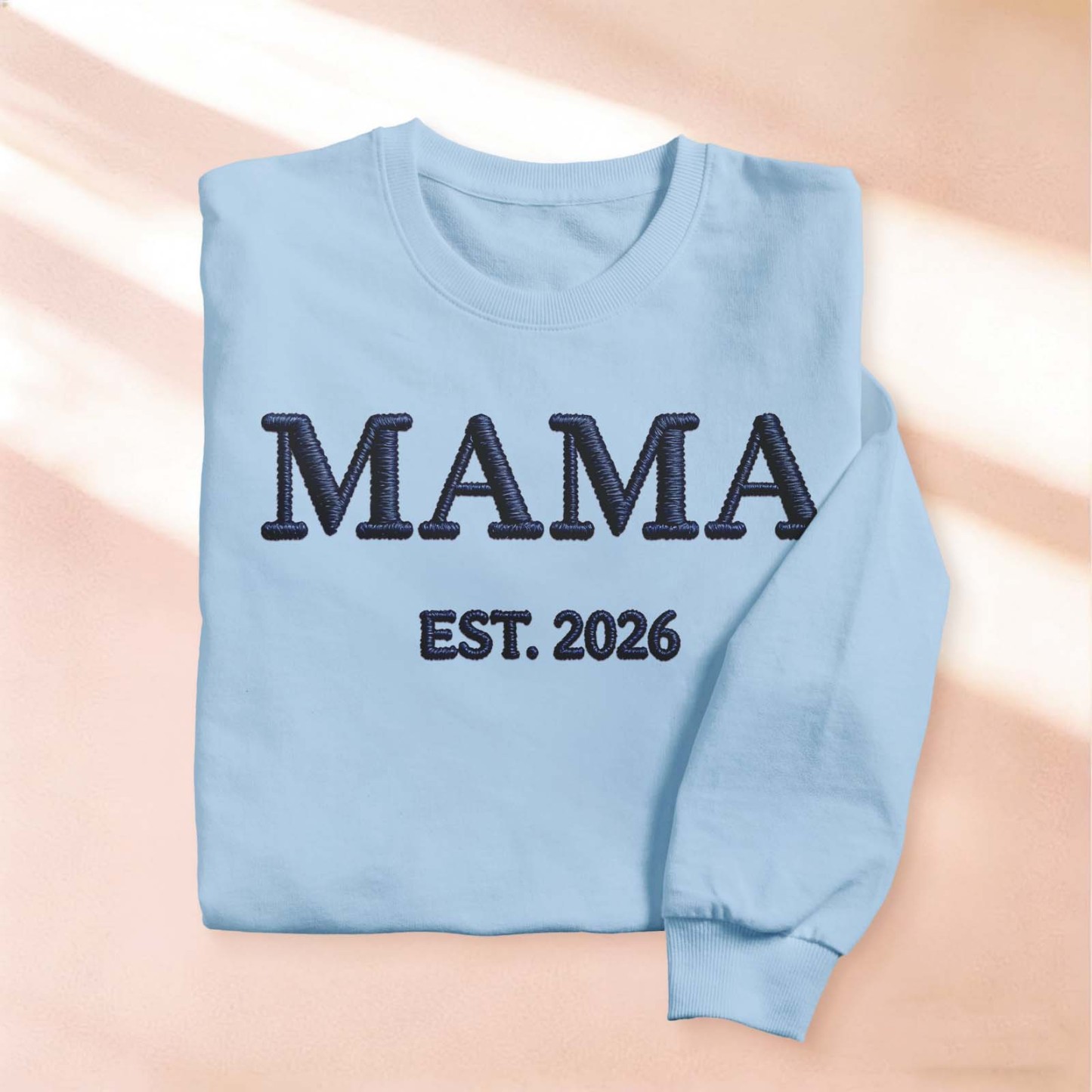 Personalized Mama Embroidered Sweatshirt, Custom Mom Embroidery Hoodie, New Mom Outfit, Pregnancy Reveal Clothing, Happy Mother's Day Gifts - Bestchristmasgifts