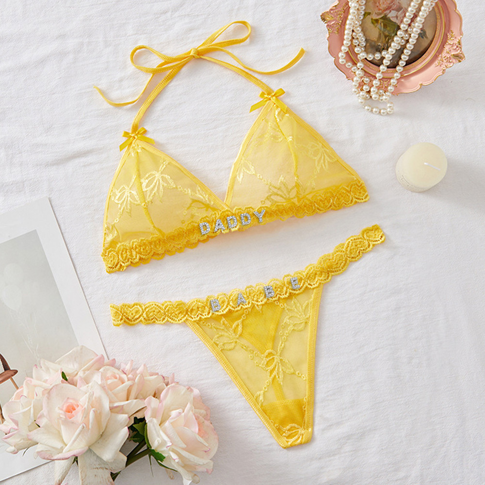 Custom Bra and Thong Seductive Name Set - MyFaceUnderwearAU