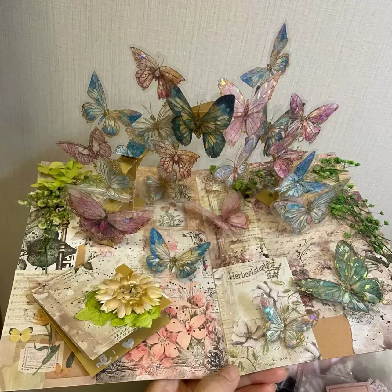 Colorful Butterfly 3D Book DIY Material Package Handmade DIY Gift for Girlfriend - MyFaceUnderwearAU