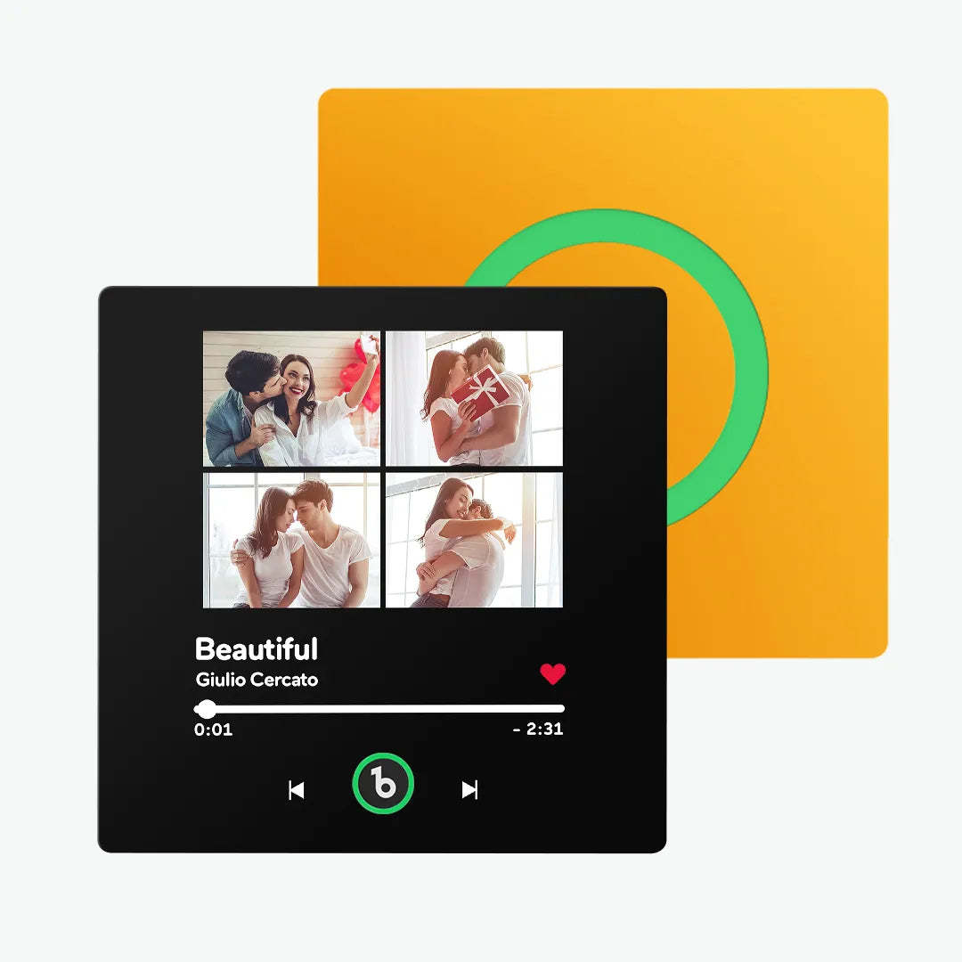 Custom Music Fridge Magnet Family Gift Colorful Frame Album Fridge Magnet Music Wall Photo Sticker Music Movement That Can Be Played Gift - MyFaceUnderwearAU