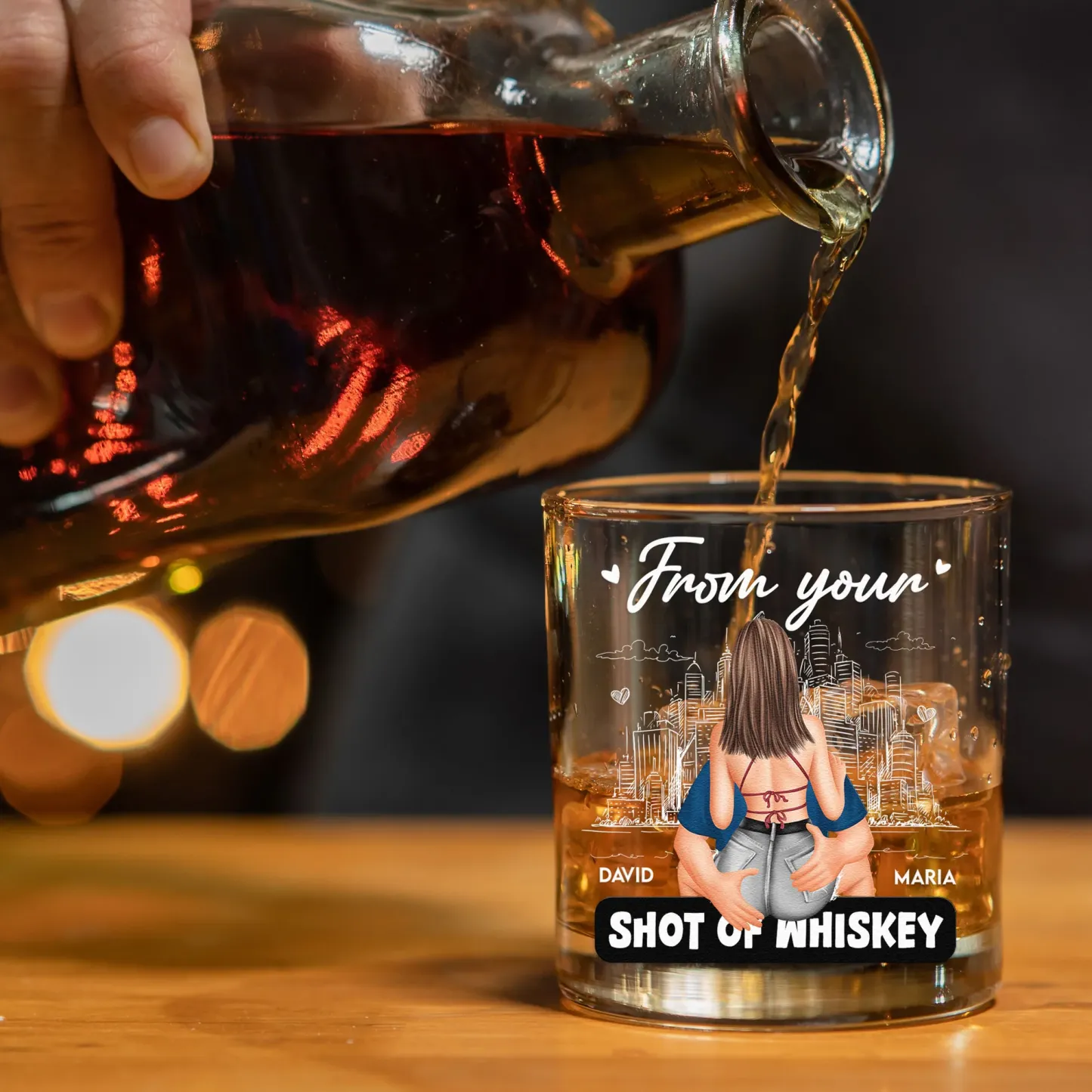 Promise To Always Be By Your Side - Personalized Whiskey Glass - Gift For Husband