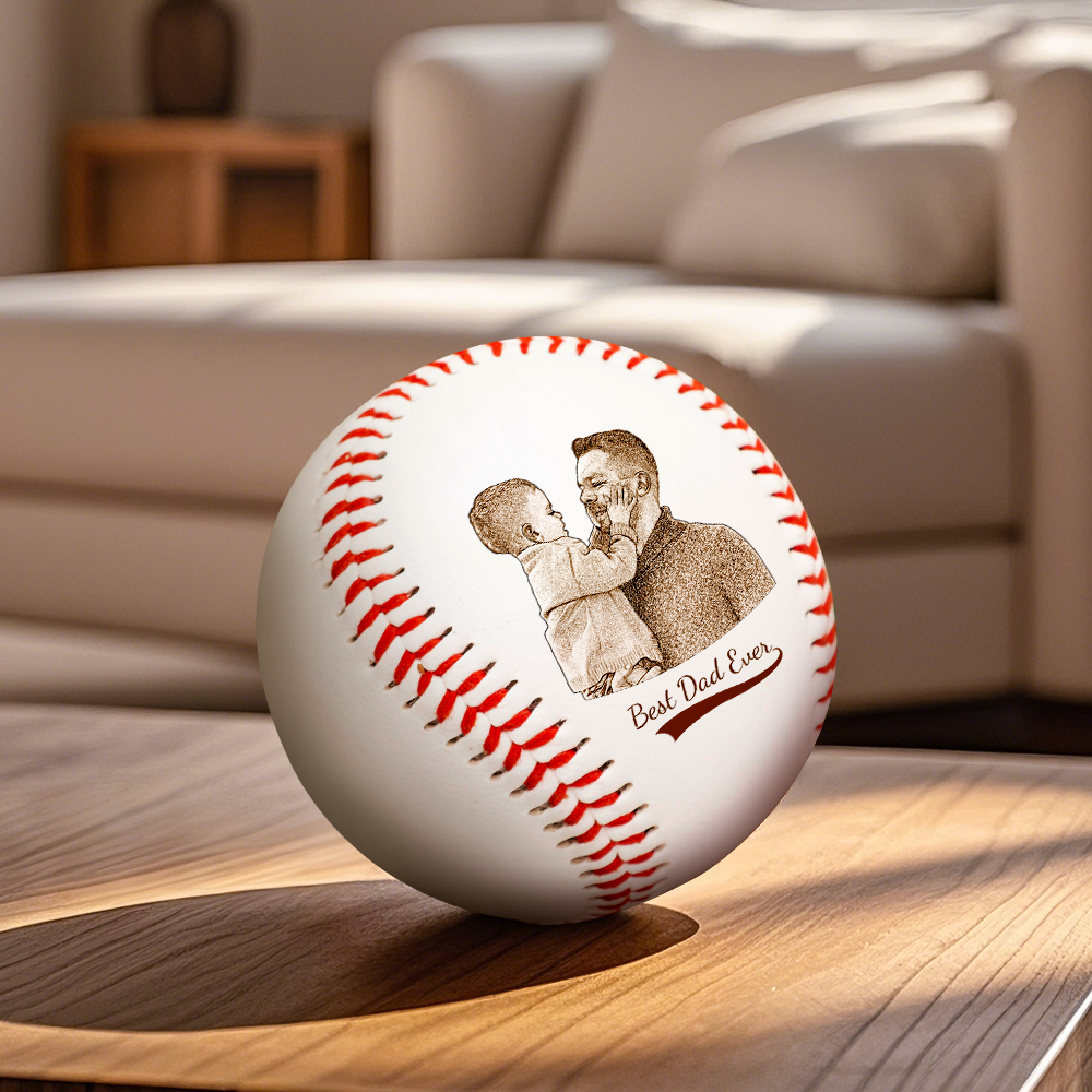 Personalized Fathers Day Gifts for Dad - Engrave Your Favorite Photo on Baseball Balls - MyFaceBoxer