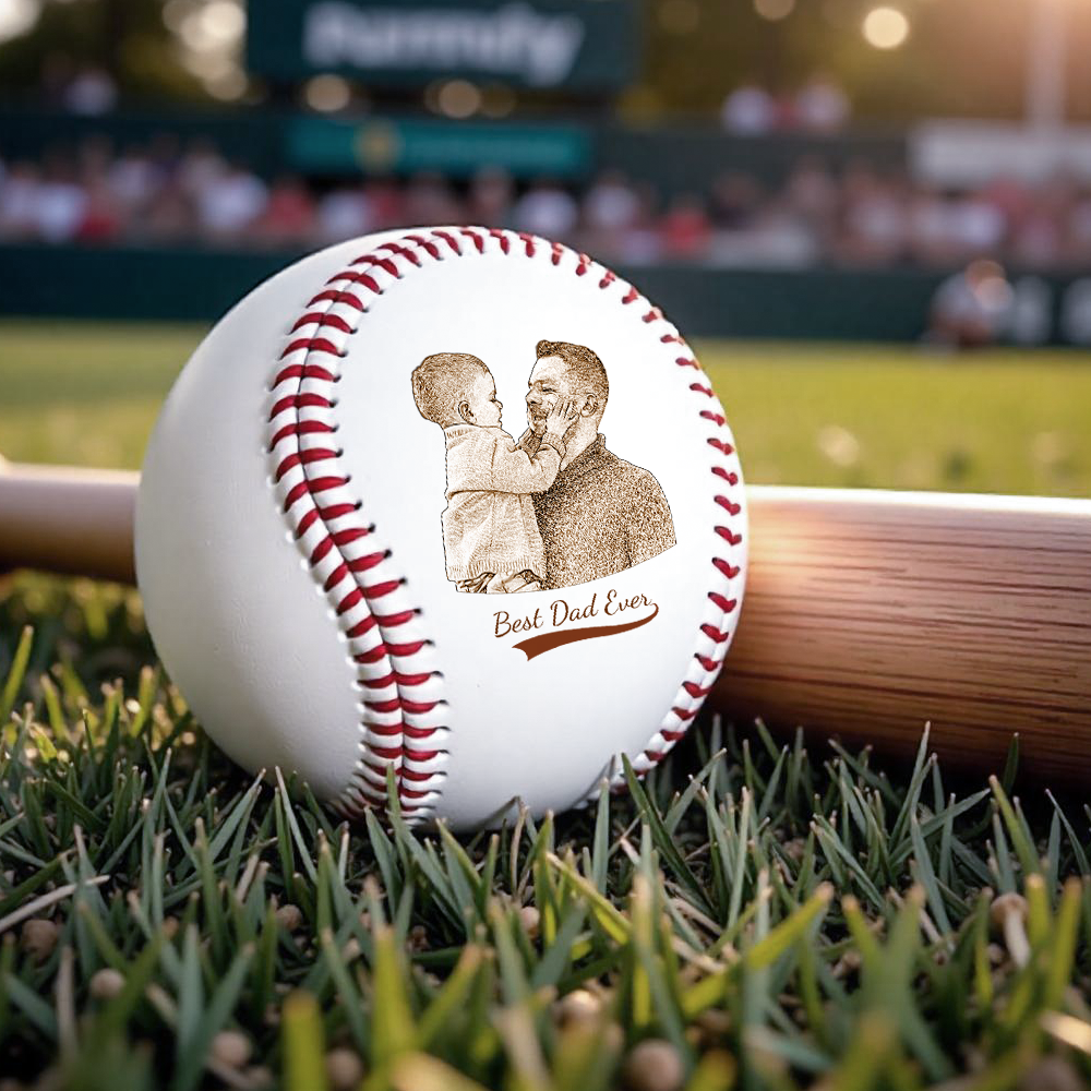 Personalized Fathers Day Gifts for Dad - Engrave Your Favorite Photo on Baseball Balls - MyFaceBoxer