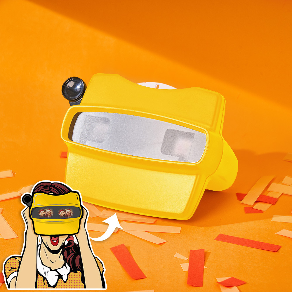 Custom White 3D Viewfinder and Reel Personalized Christmas Gift with your own photos Text and Photo Viewer Multiple Films Available Valentine's Day Gifts - MyFaceUnderwearAU