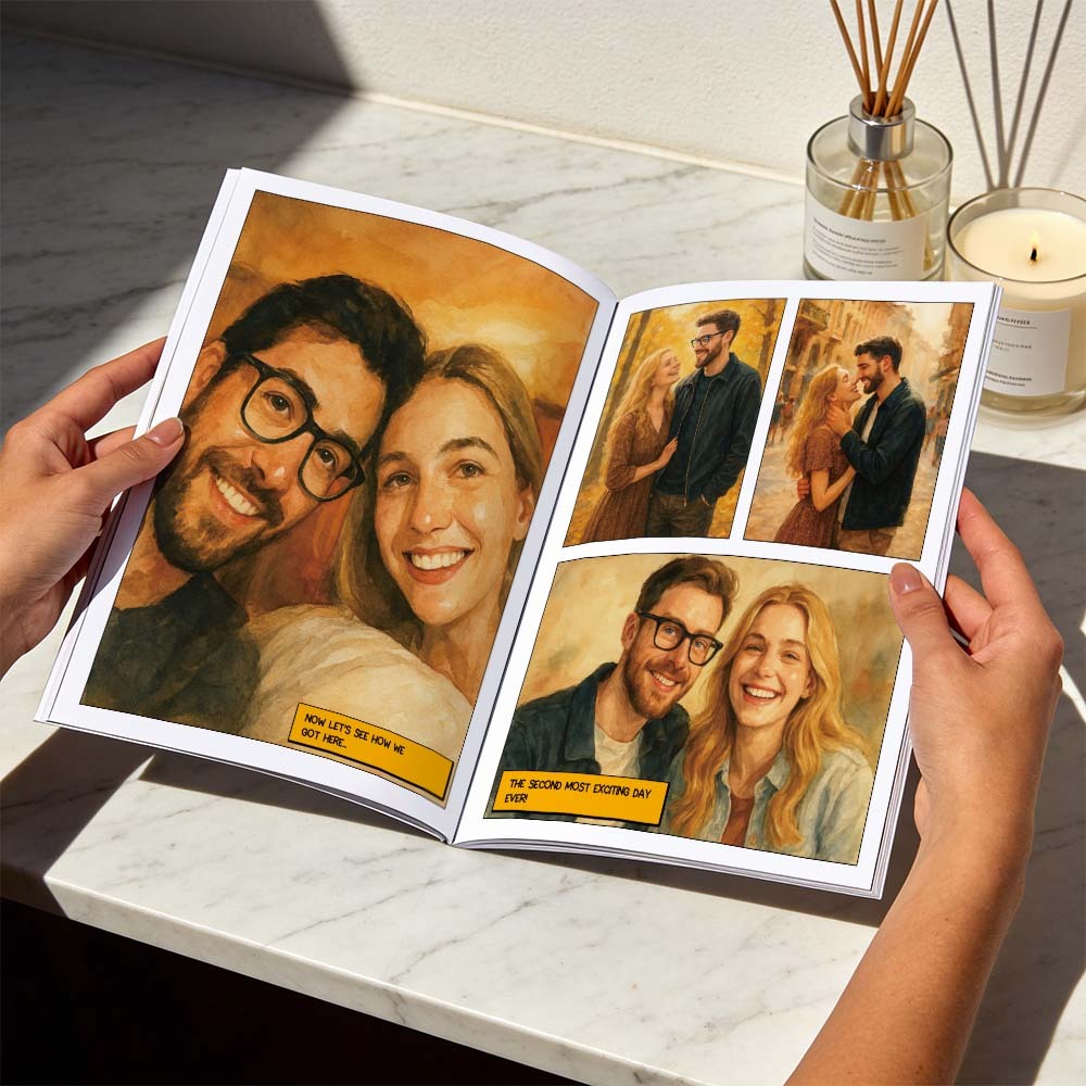 Personalised Valentine's Day Comic Book | Valentine's Day Boyfriend Gift | Valentine's Day Gift for Her | Unique Valentine's Day Gift - MyFaceUnderwearAU