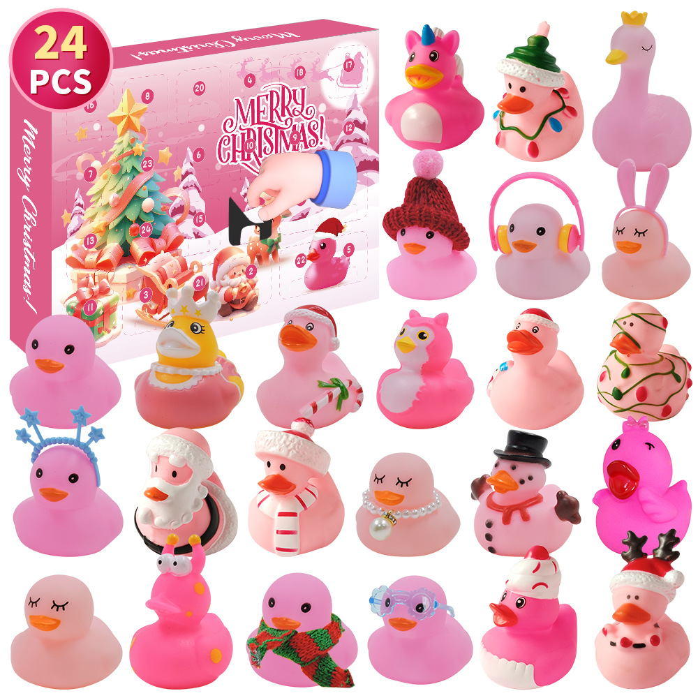 Christmas vinyl duck blind box plastic 24Pcs (37*27*7CM)