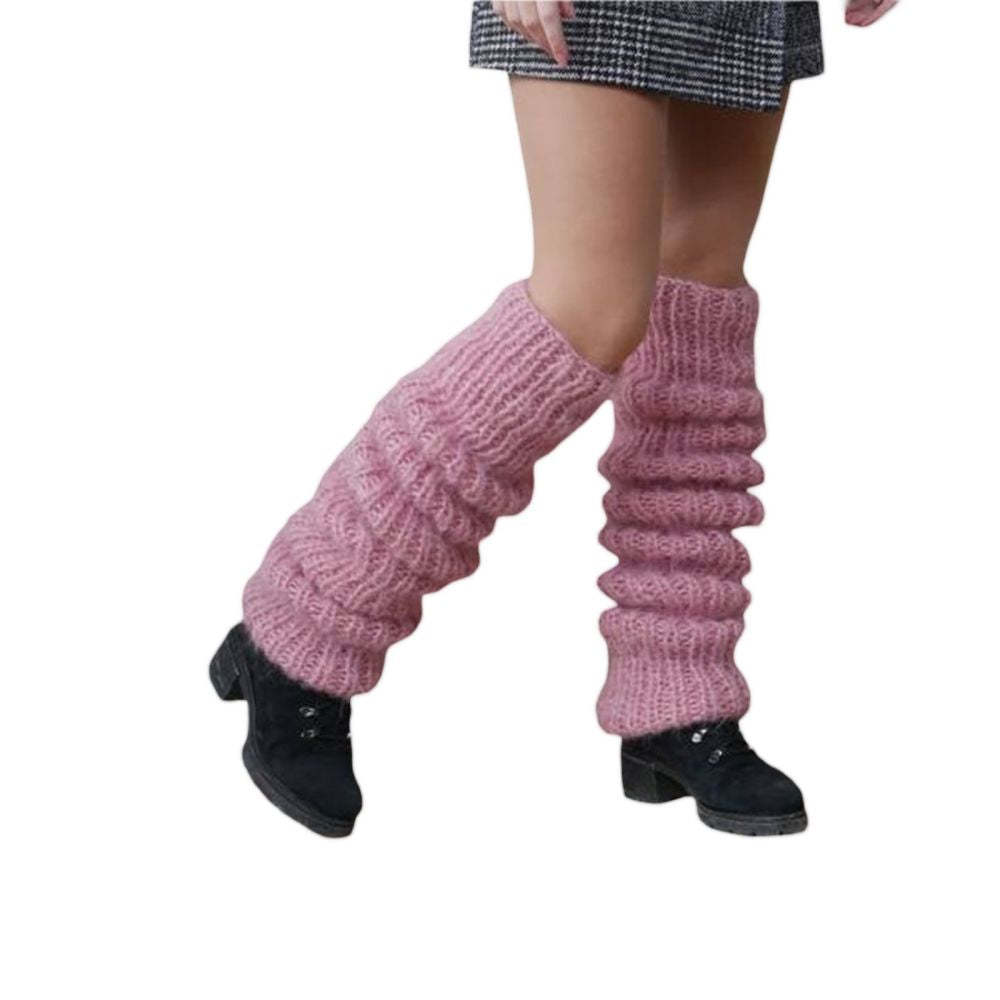 Knitted Over The Knee Socks Women Winter Leg Warmers Long Tube Pile Socks - MyFaceUnderwearAU