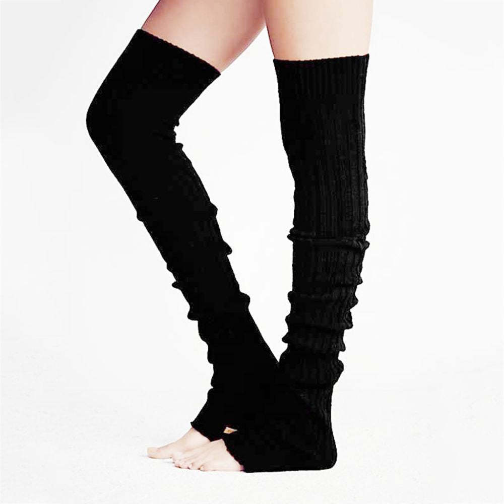 Women Winter Leg Warmers Over The Knee Step On Foot Knitting Pile Socks - MyFaceUnderwearAU