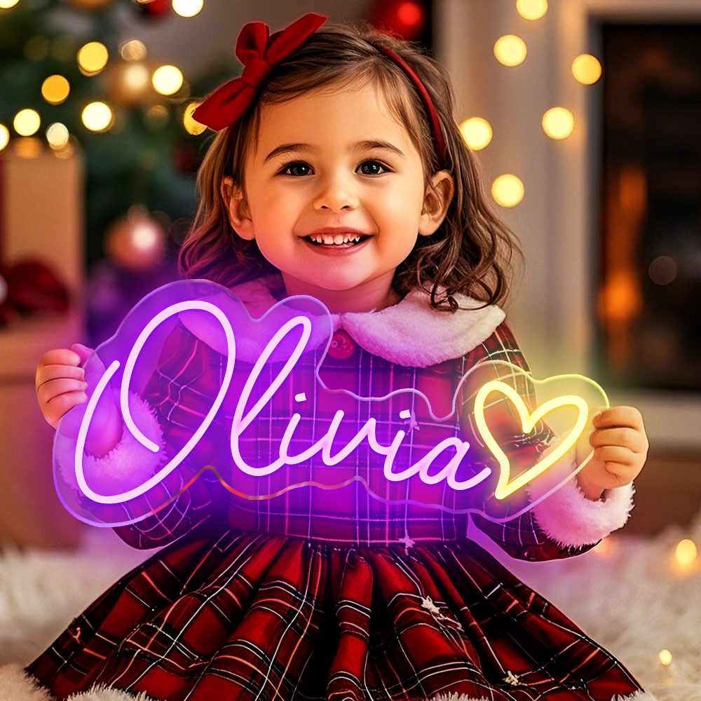 Custom Neon Signs, Neon Sign Customizable for Wall Decor, Custom Kids Name Sign,Personalized Neon Sign for Wedding Birthday Party Christmas Gifts