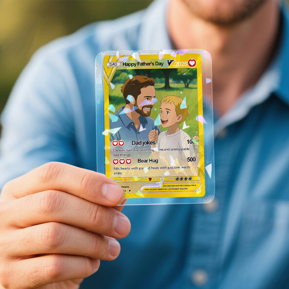 We Choose You Forever Custom Poke Card Fathers Day Gift For Poke Loving Dads Gift For Dad - MyFaceUnderwearAU