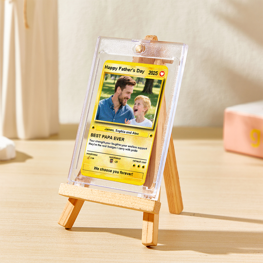 Custom Father's Day Anime Cards Custom Photo Poke Card Gift Idea for Loved One - MyFaceUnderwearAU