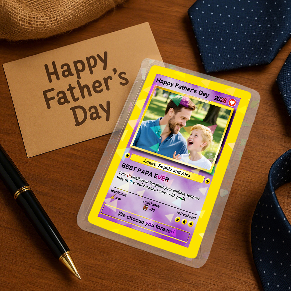 We Choose You Forever Custom Poke Card Fathers Day Gift For Poke Loving Dads Gift For Dad - MyFaceUnderwearAU