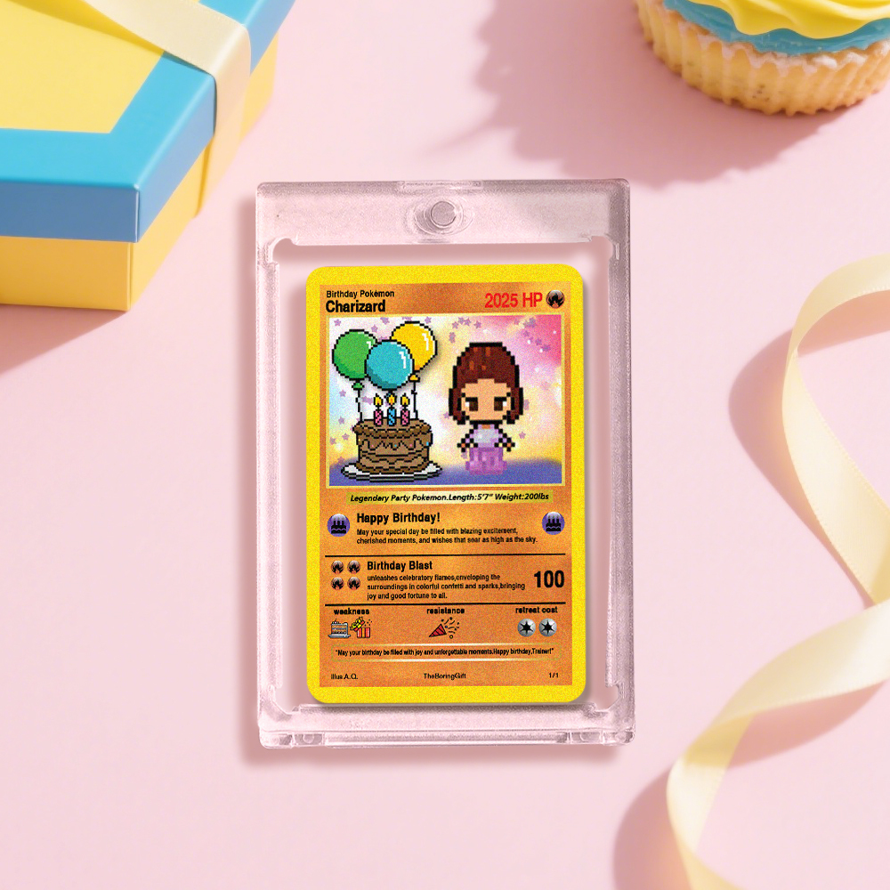 Custom Birthday Poke Card Cartoon Card Choose your Own Style Perfect Gift Idea for Birthday - MyFaceUnderwearAU