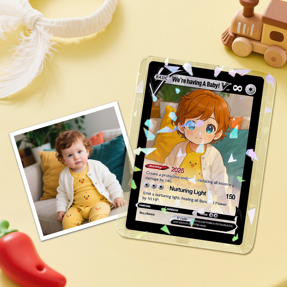 Custom Cute Baby Poke Card Personalized Card Gift For Children Custom Presents - MyFaceUnderwearAU