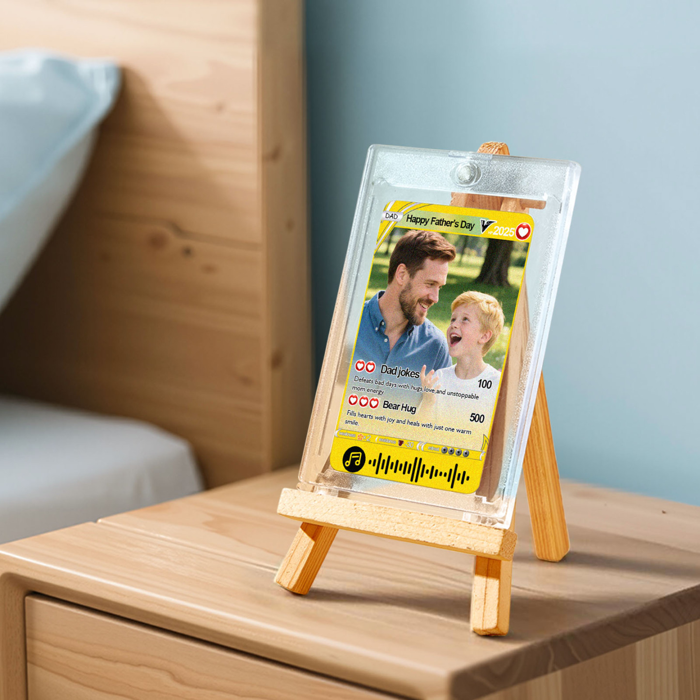 Personalized Father's Day Pokemon Card, Custom Poke Photo Cards, Gifts for Gamer Dad, Father's Day Gift, Custom PokeTrainer Card