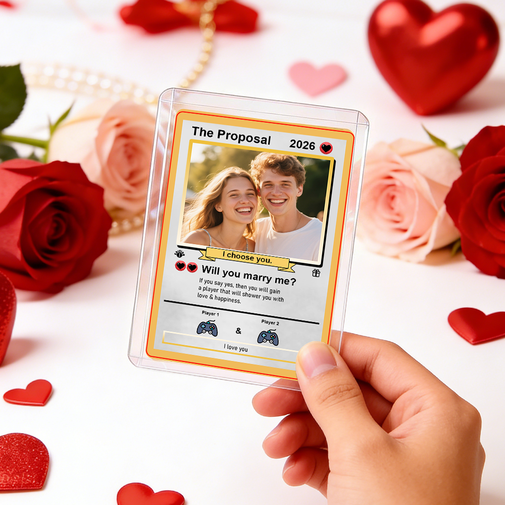 Personalized Valentine's Day Power Couple Lenticular Card Custom Anniversary Card Couple Photo Anime Style Valentine's Day Gift for Lover - MyFaceUnderwearAU