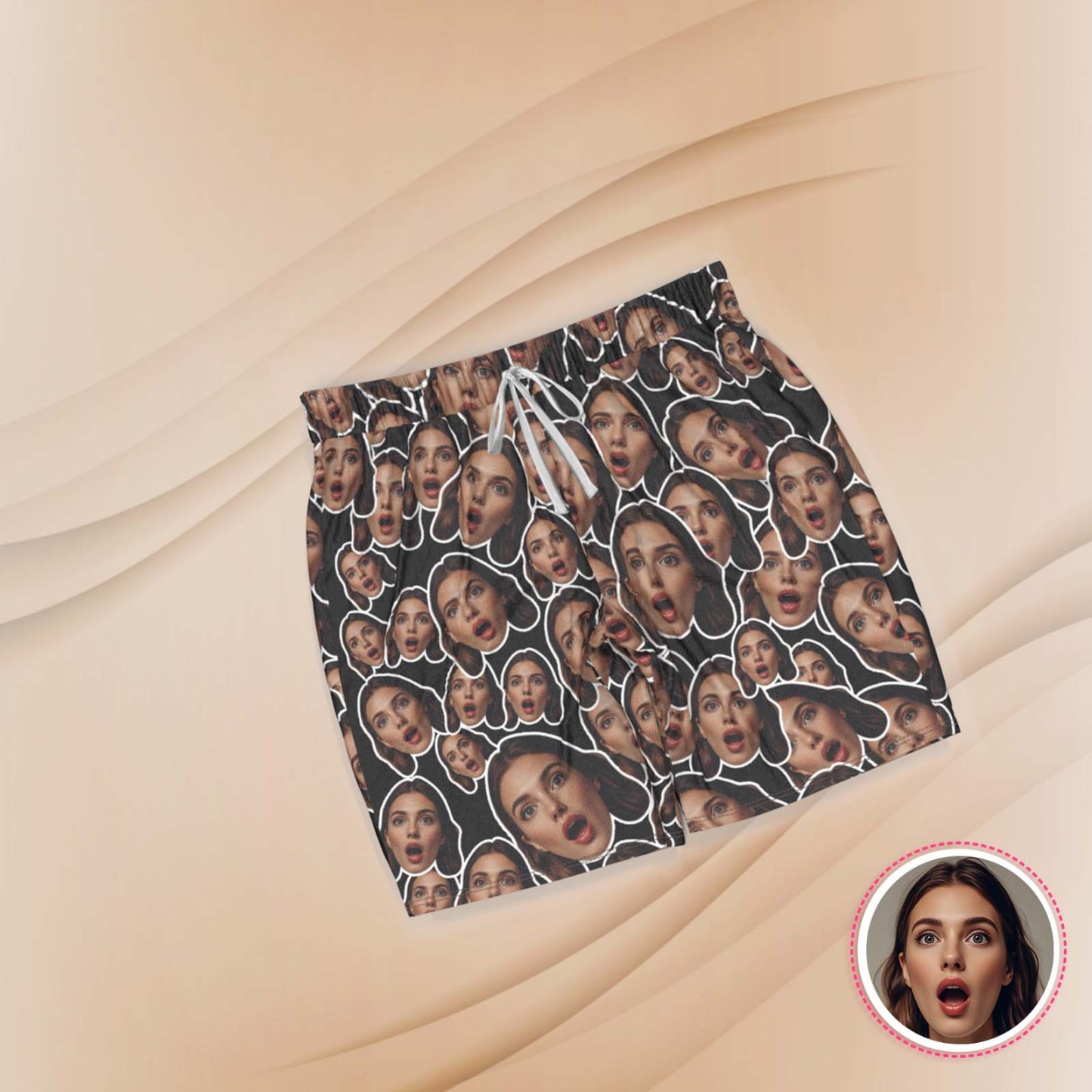 Custom Face Short Sleeved Pajamas Personalised BLue Sleepwear Love Gifts - MyFaceUnderwearAU