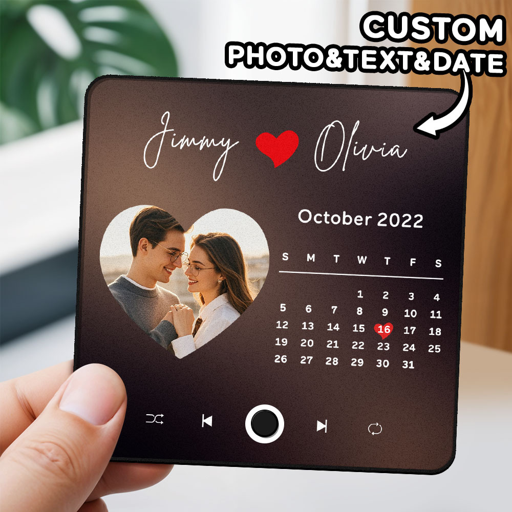 Custom Photo and Name Album Music Fridge Magnet Christmas Gifts Custom Phone Spotify Music Fridge Magnet Pro