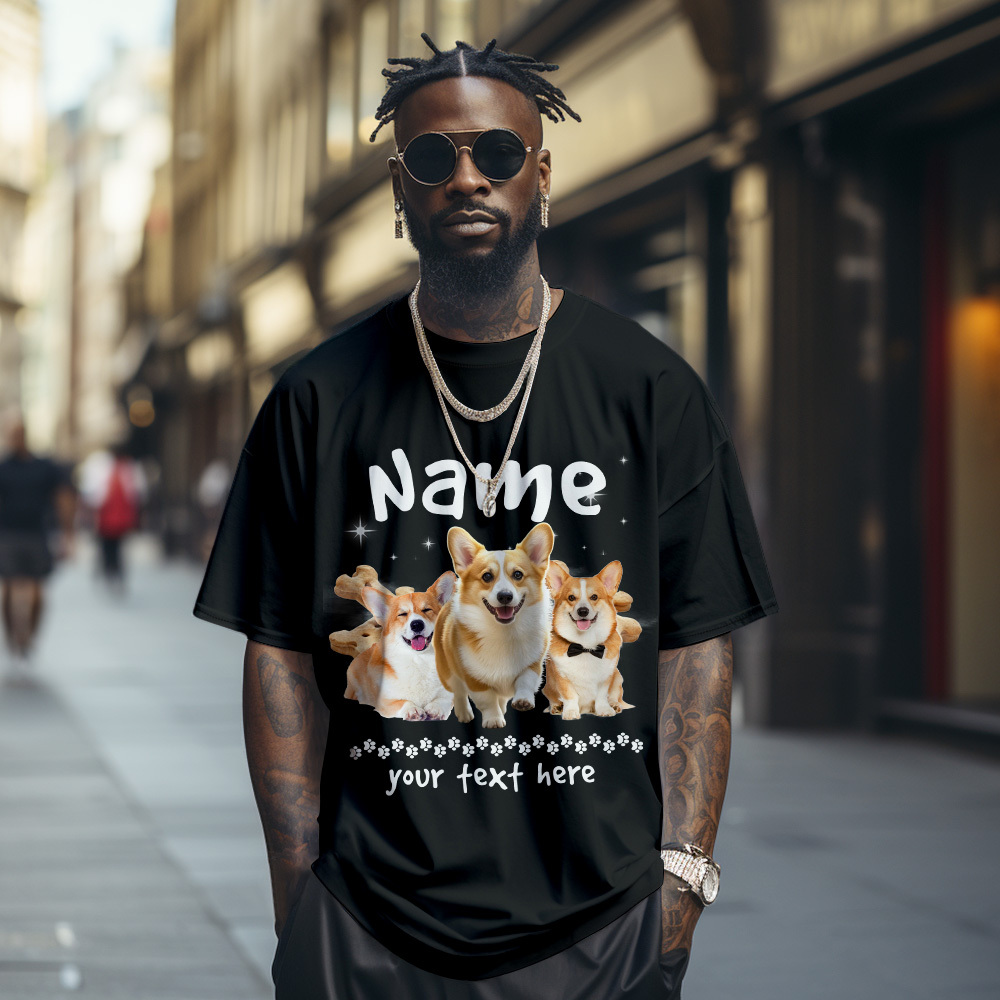 Custom Photo Vintage Retro Dog T-Shirt Personalized Cute Dog Photo T-shirt Gift Idea - MyFaceUnderwearAU