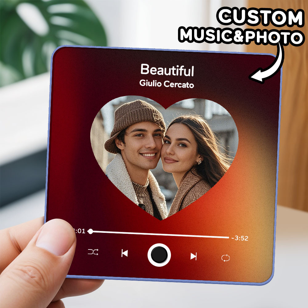 Custom Photo and Name Album Music Fridge Magnet Christmas Gifts Custom Phone Spotify Music Fridge Magnet Pro