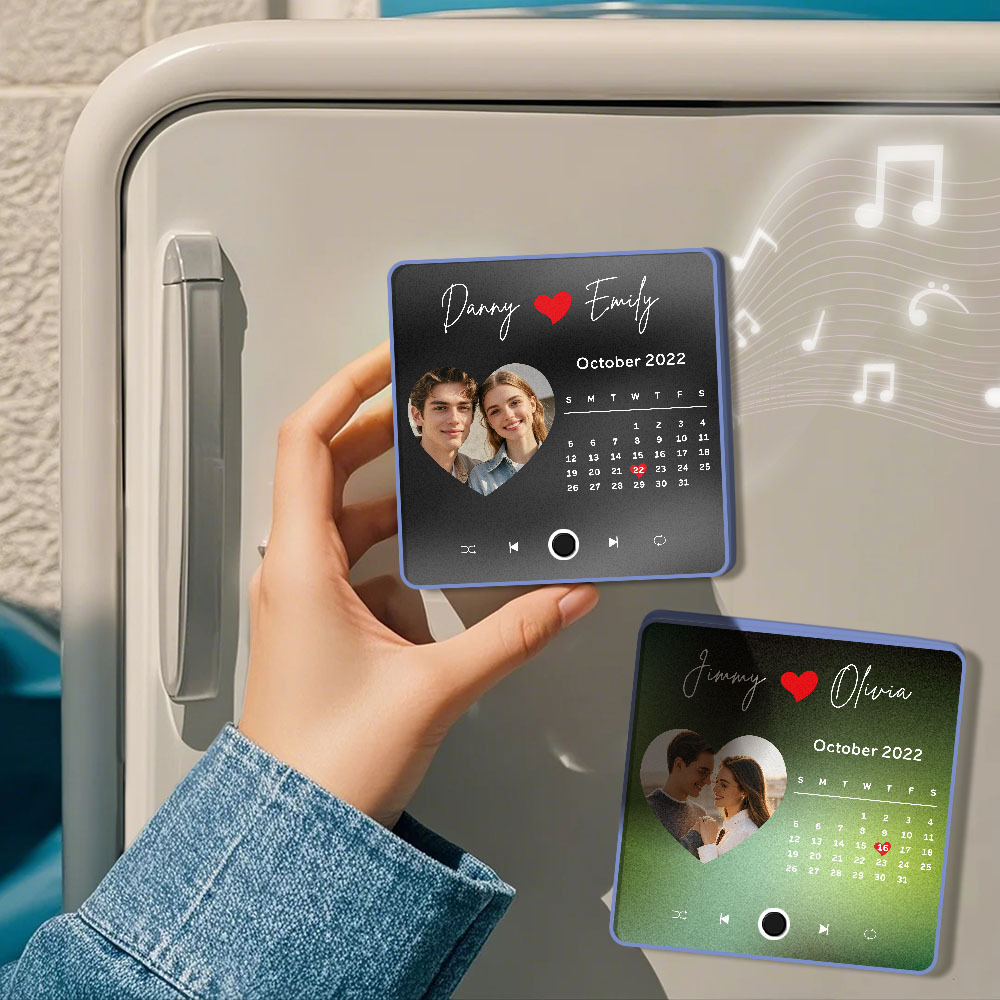 Custom Photo and Name Album Music Fridge Magnet Christmas Gifts Custom Phone Spotify Music Fridge Magnet Pro