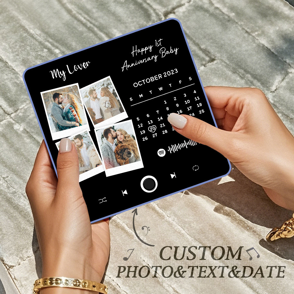 Custom Photo and Name Album Music Fridge Magnet Christmas Gifts Custom Phone Spotify Music Fridge Magnet Pro