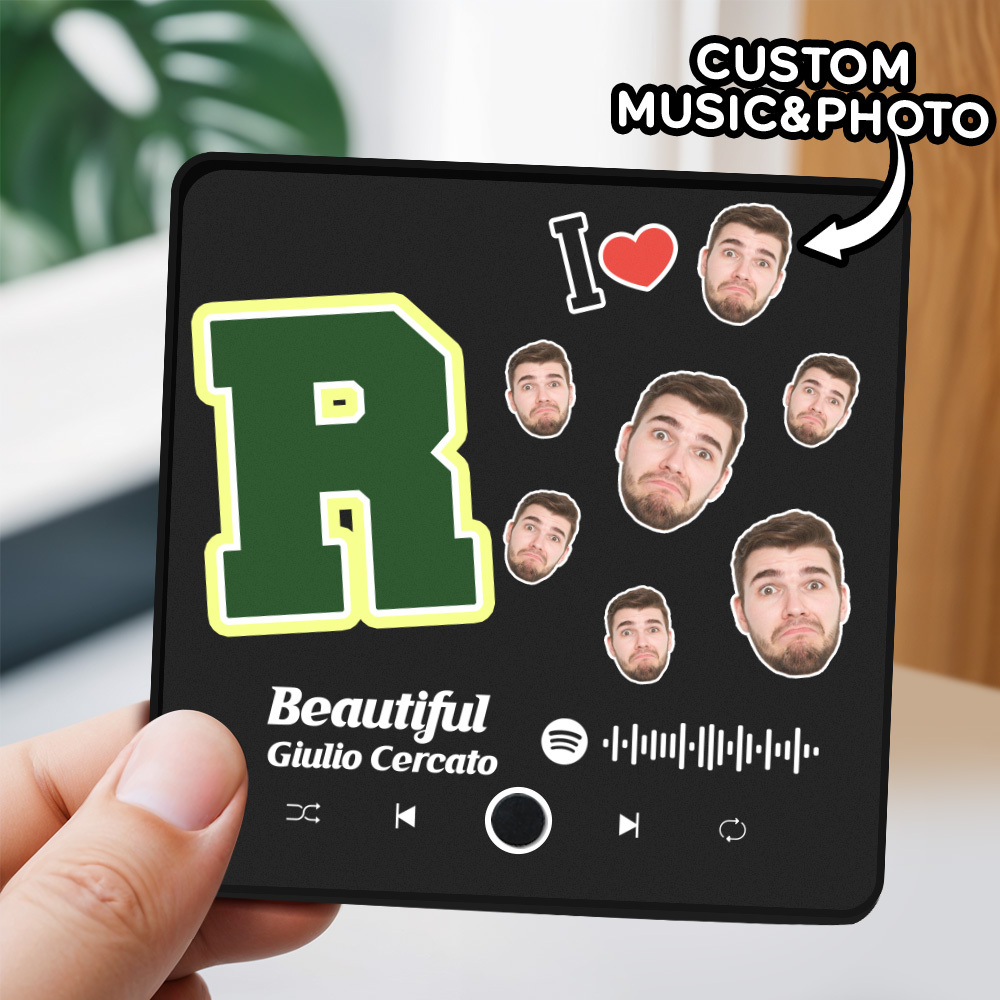 Custom Photo Album Music Fridge Magnet  Photo Music Fridge Personalized Phone Music Fridge Magnet Pro I Love