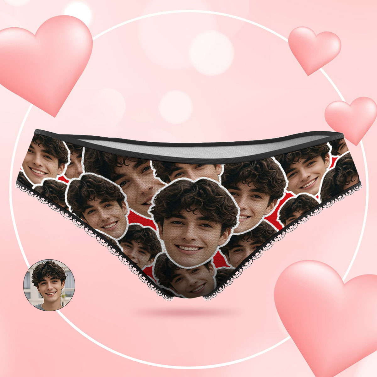 Custom Orange Face Mash Photo Panties Funny Underwear Briefs Valentine Gift For Her