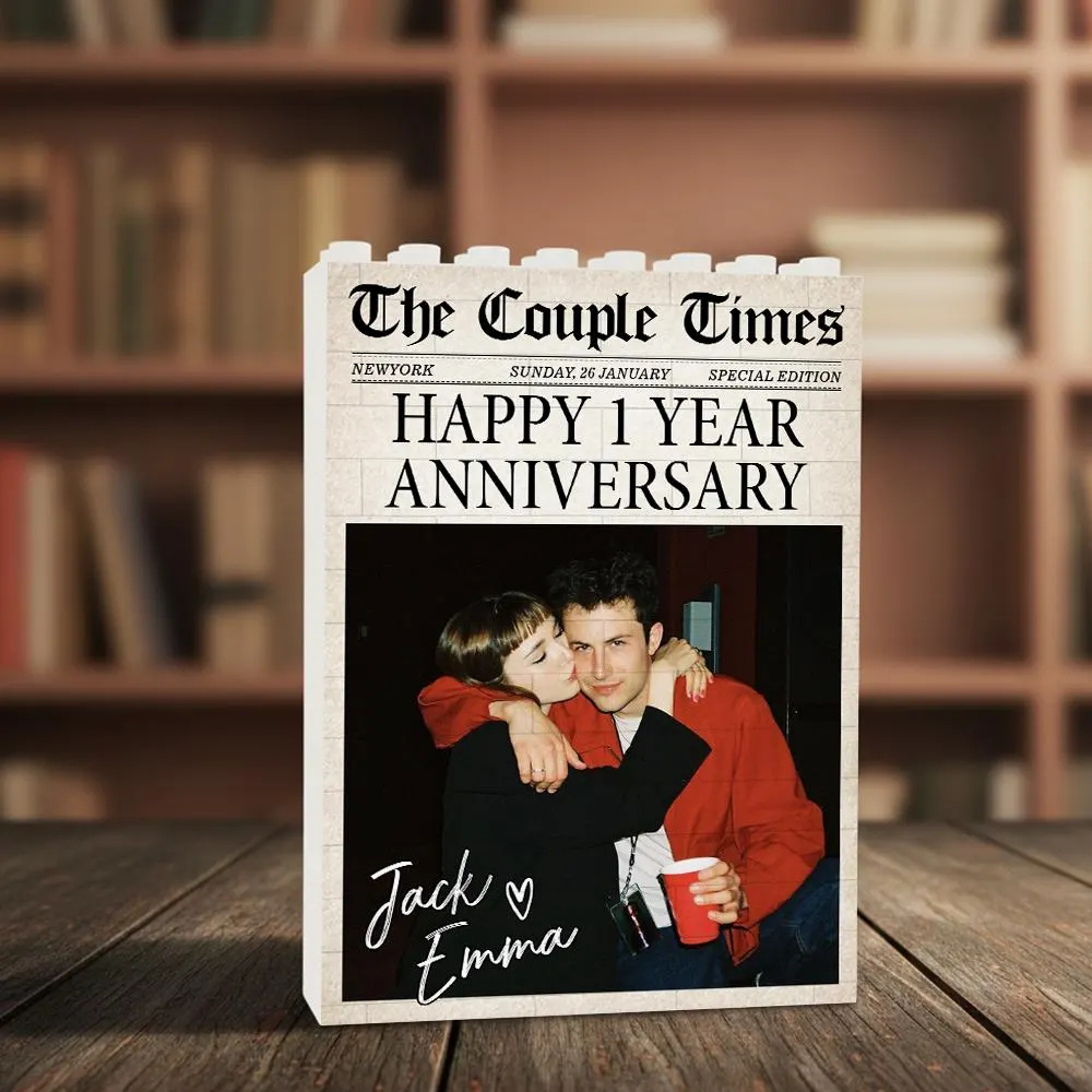 Custom Photo Brick Puzzle Frame Build Your Love, A Romantic Couple Gift for Valentine's Day & Anniversaries