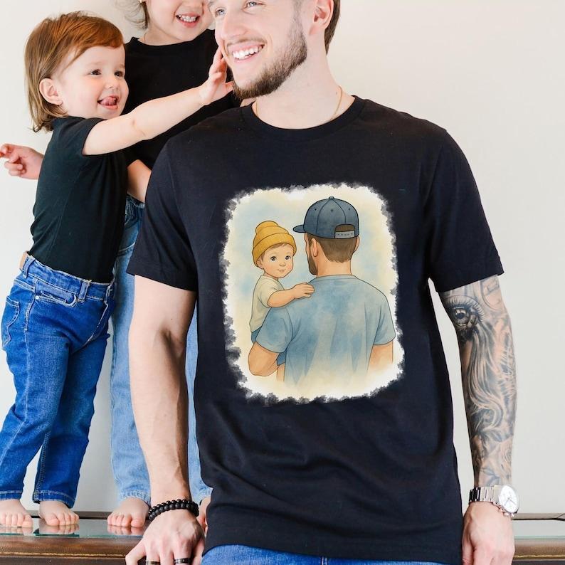 Fathers Day Gifts Custom Photo Shirt For Dad Father's Day Shirt, Personalised Dad Portrait Shirt, Dad Birthday Gifts, Gift for Husband