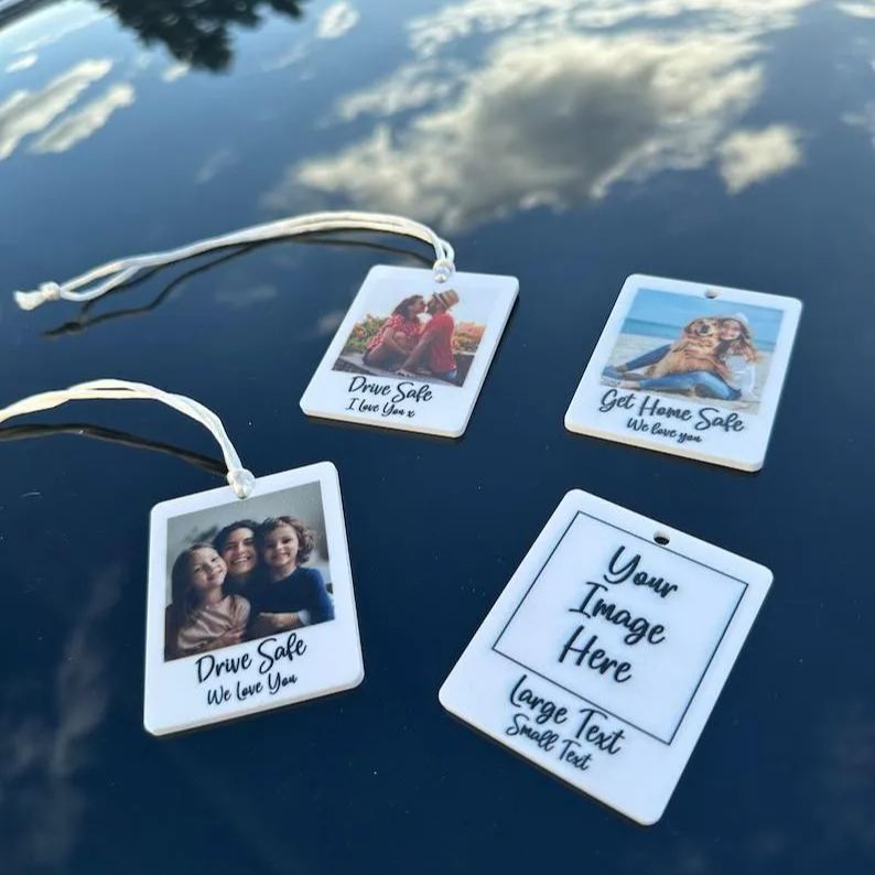 Photo Car Ornament, Dog Portrait Ornament, Pet Car Ornament Personalized Gifts for Him Custom Photo Car Ornament Couple Ornament - MyFaceUnderwearAU