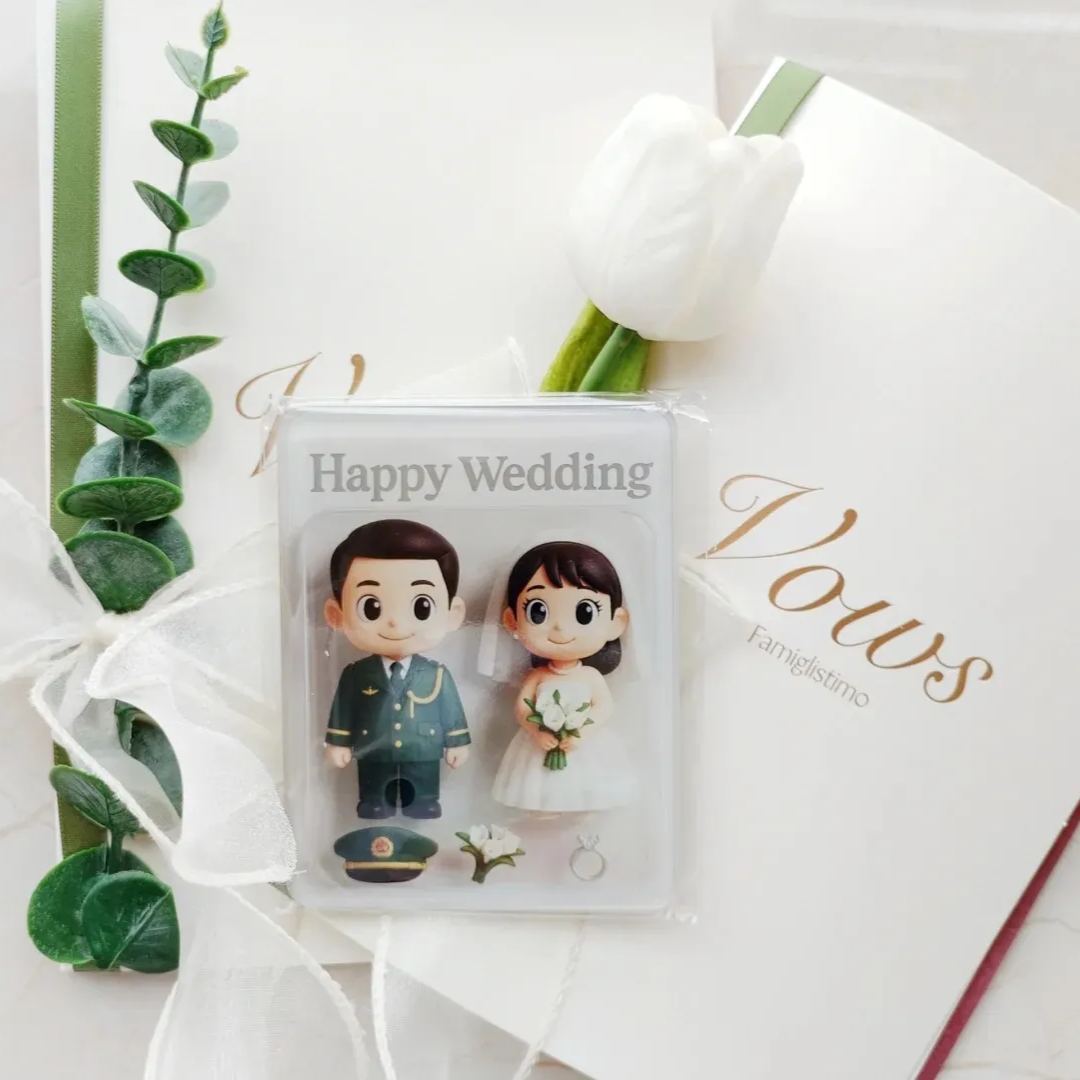 Full Body Custom 3D Effect Action Figure Pack Packaging Toy Box Style Art Gift Personalized Acrylic Fridge Magnets Couple's Gifts Wedding Gifts - MyFaceUnderwearAU