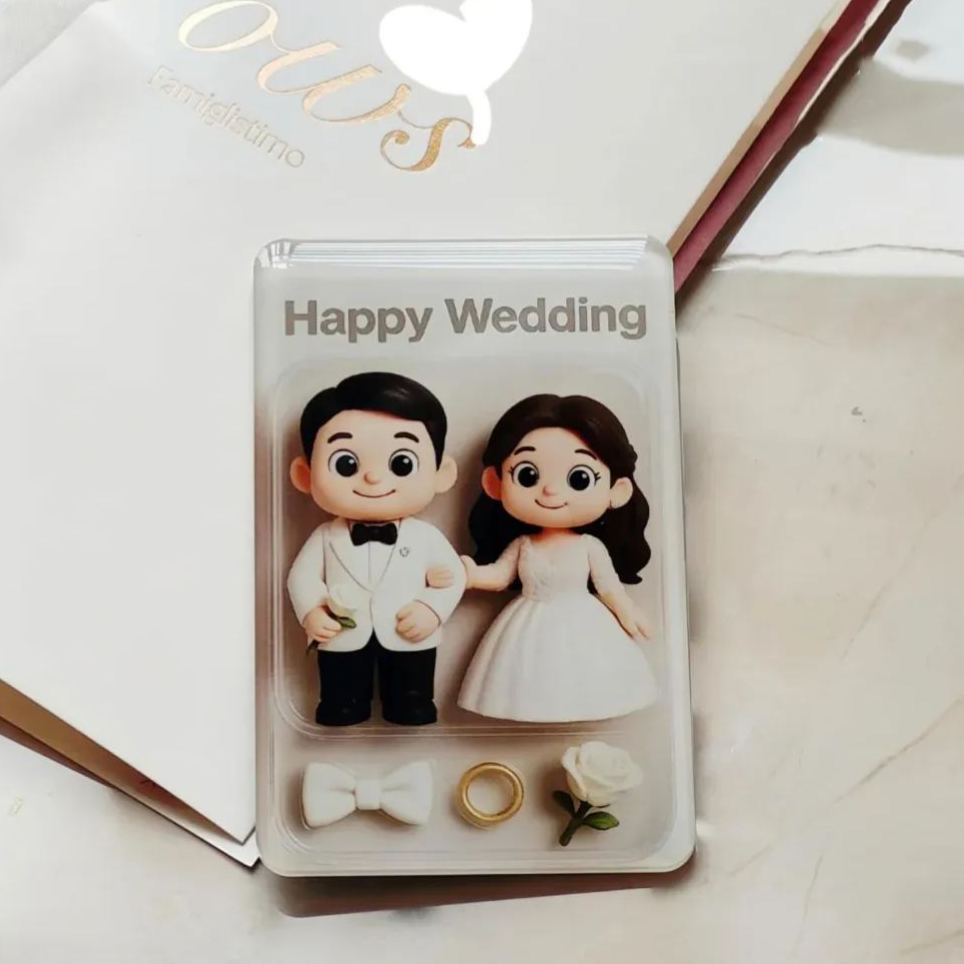 Full Body Custom 3D Effect Action Figure Pack Packaging Toy Box Style Art Gift Personalized Acrylic Fridge Magnets Couple's Gifts Wedding Gifts - MyFaceUnderwearAU