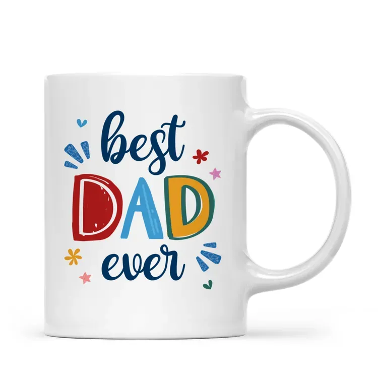 Father and Kids - Best Dad Ever - Personalized Mug