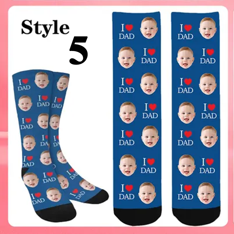 Personalized Face Socks, Custom Funny Face Socks, Father's Day Socks, Custom Socks for Men Women Dad with Photo, Customize Printed Socks