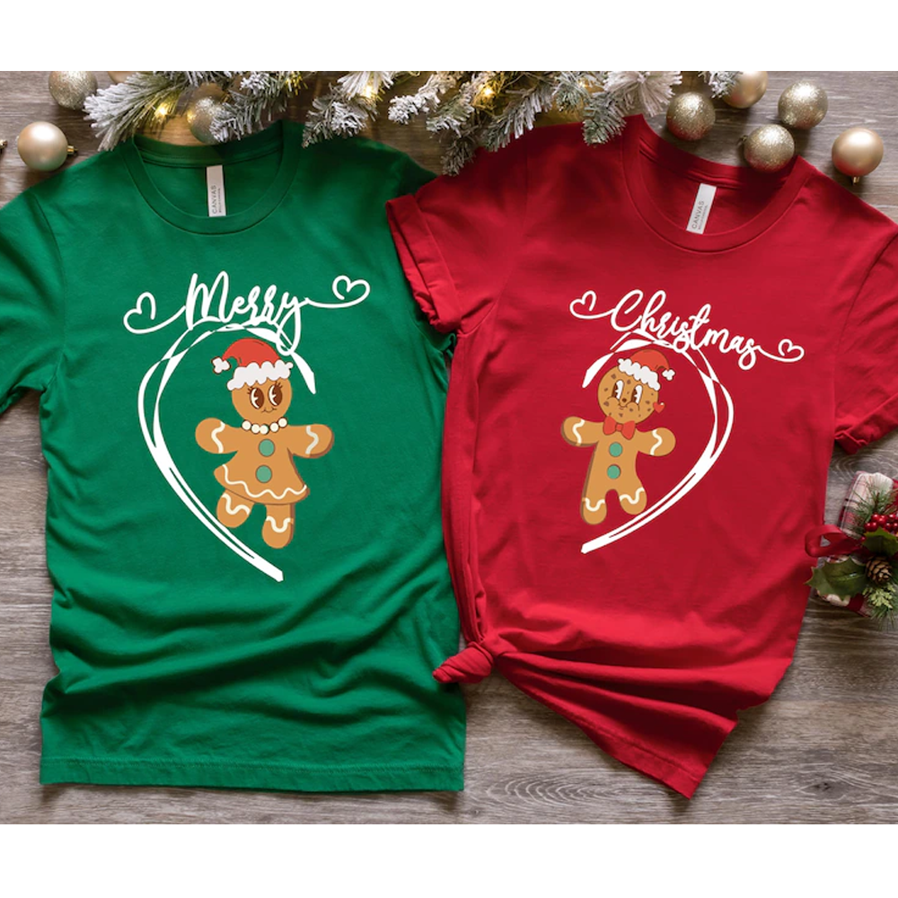 Christmas Couple Shirt: Gingerbread Matching Xmas Gift - MyFaceUnderwearAU