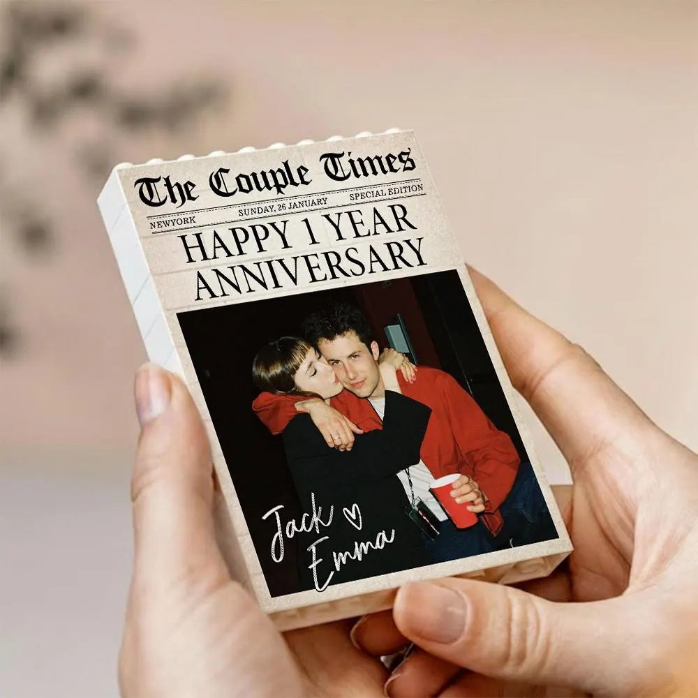 Custom Photo Brick Puzzle Frame Build Your Love, A Romantic Couple Gift for Valentine's Day & Anniversaries