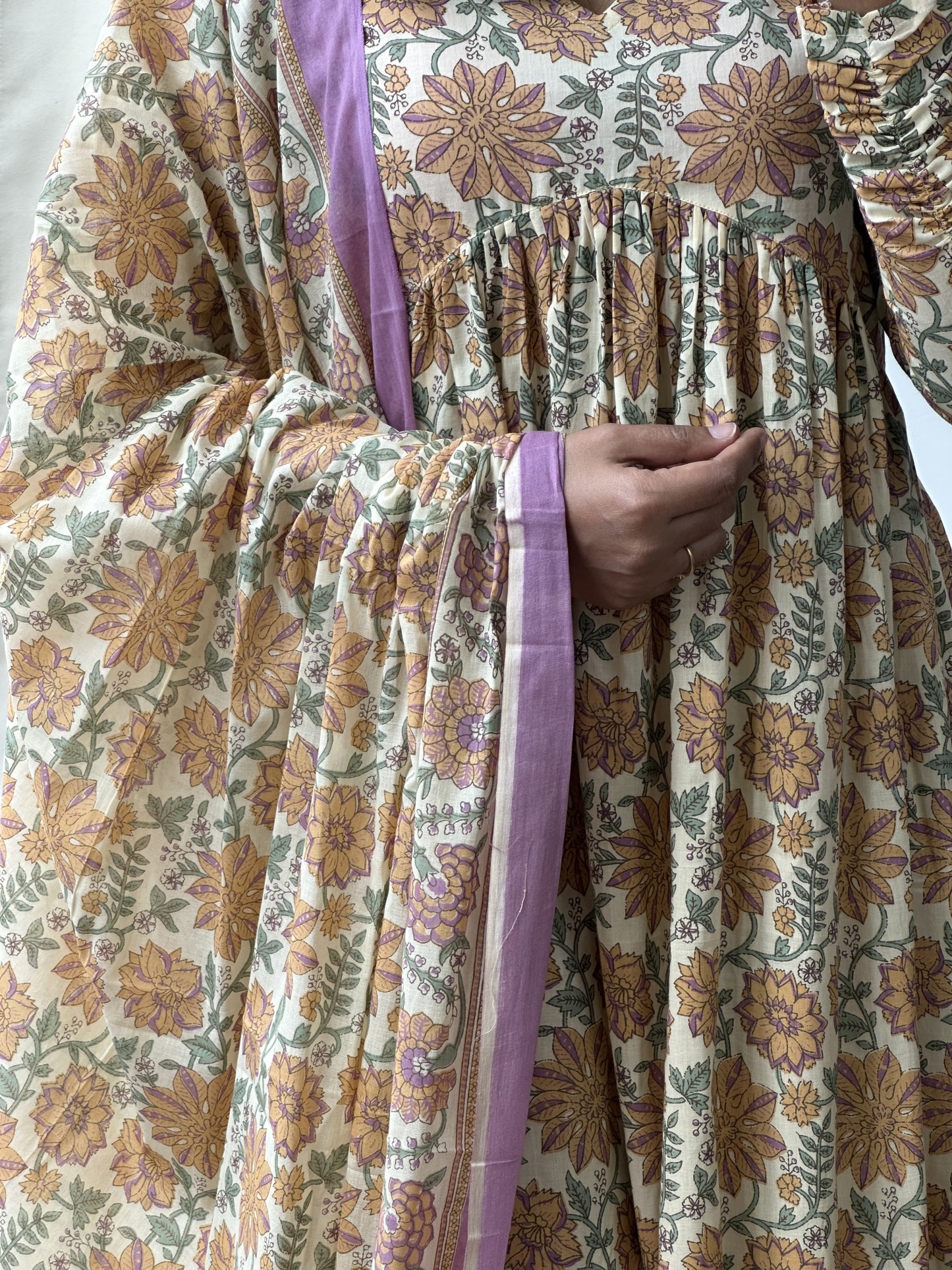 Alia Suit with Chiffon Dupatta