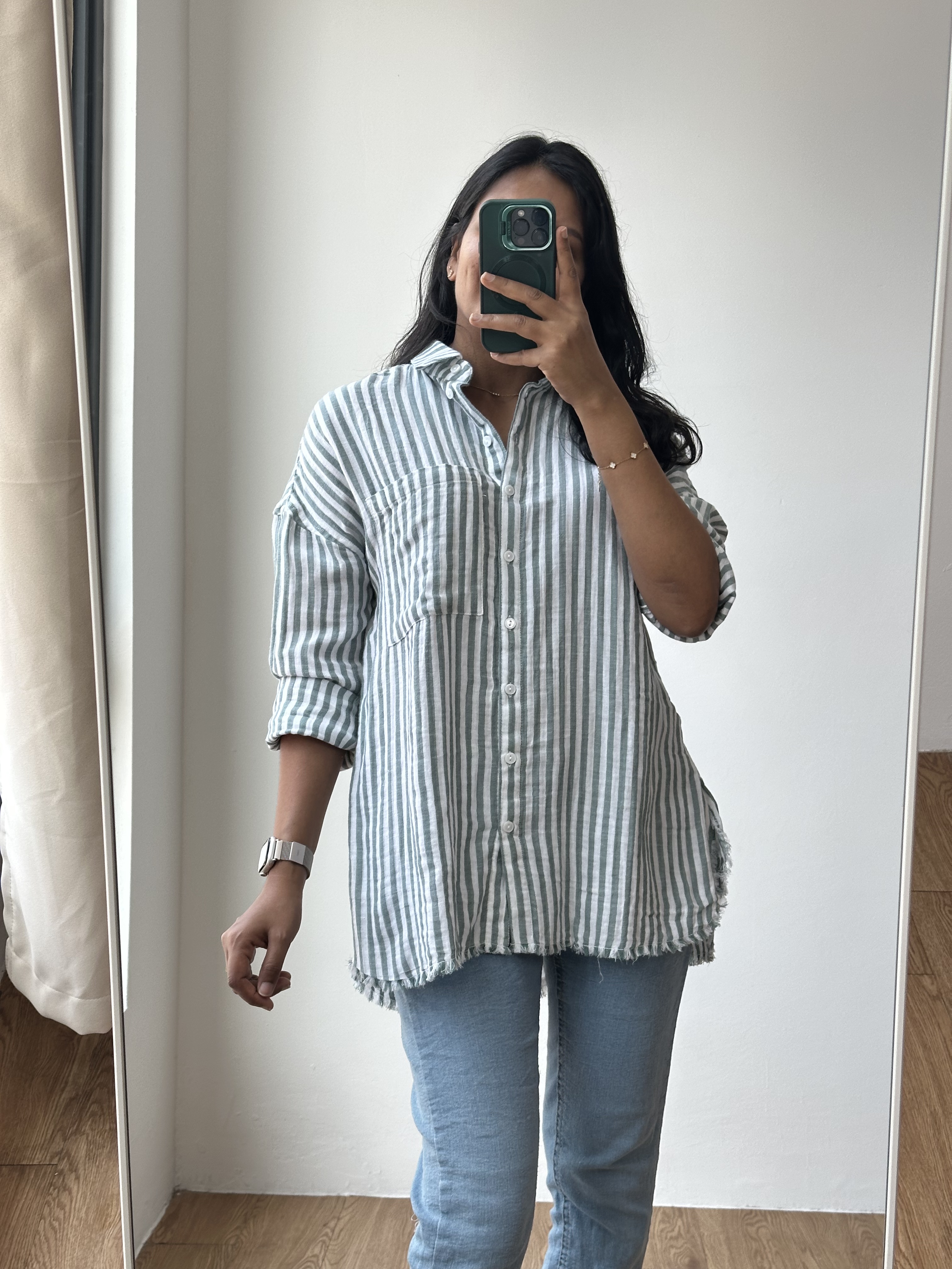 Baggy Striped Mul Shirt