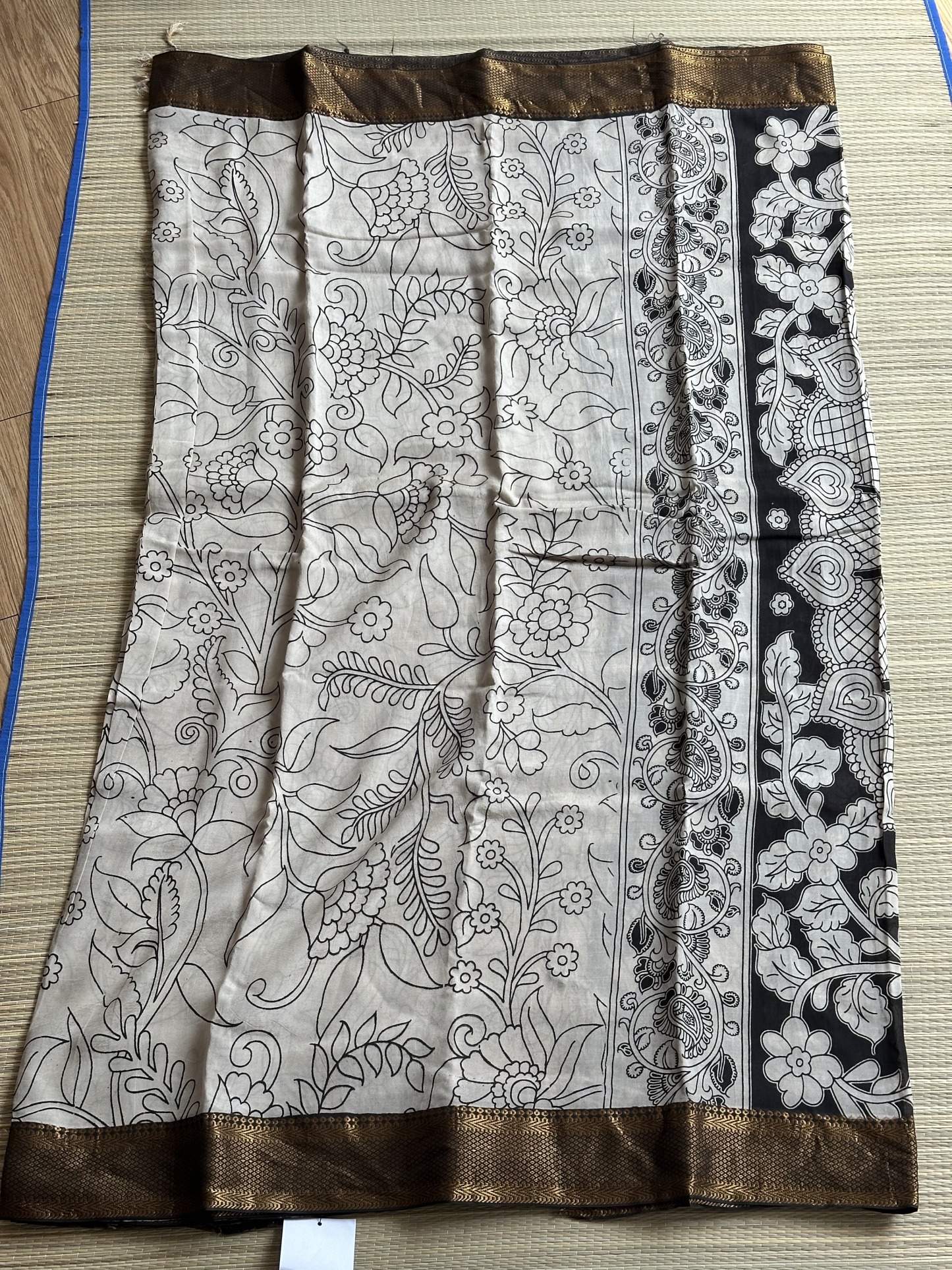 Mangalagiri Silk with Kalamkari (1)