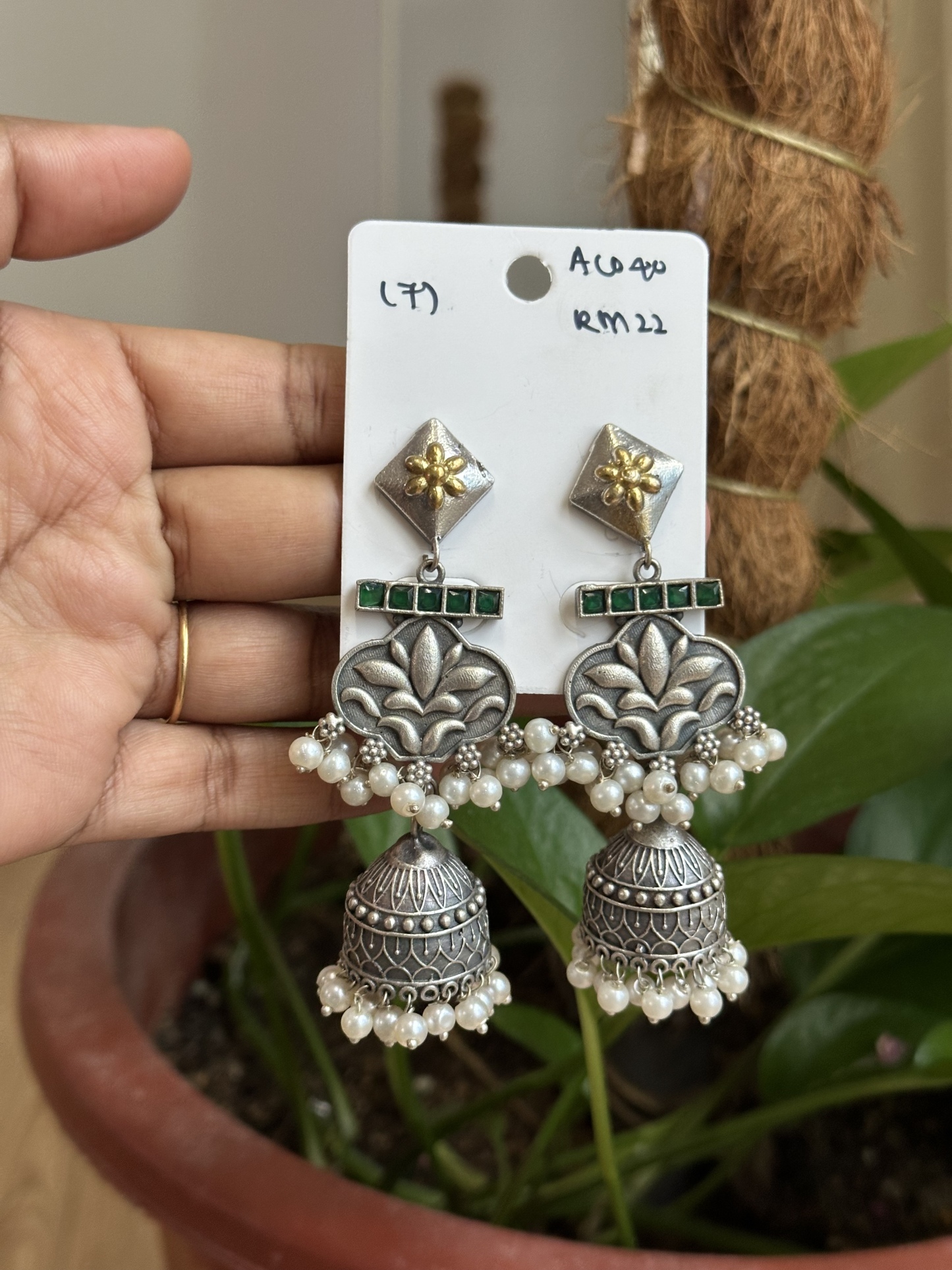 Oxidised Jhumka