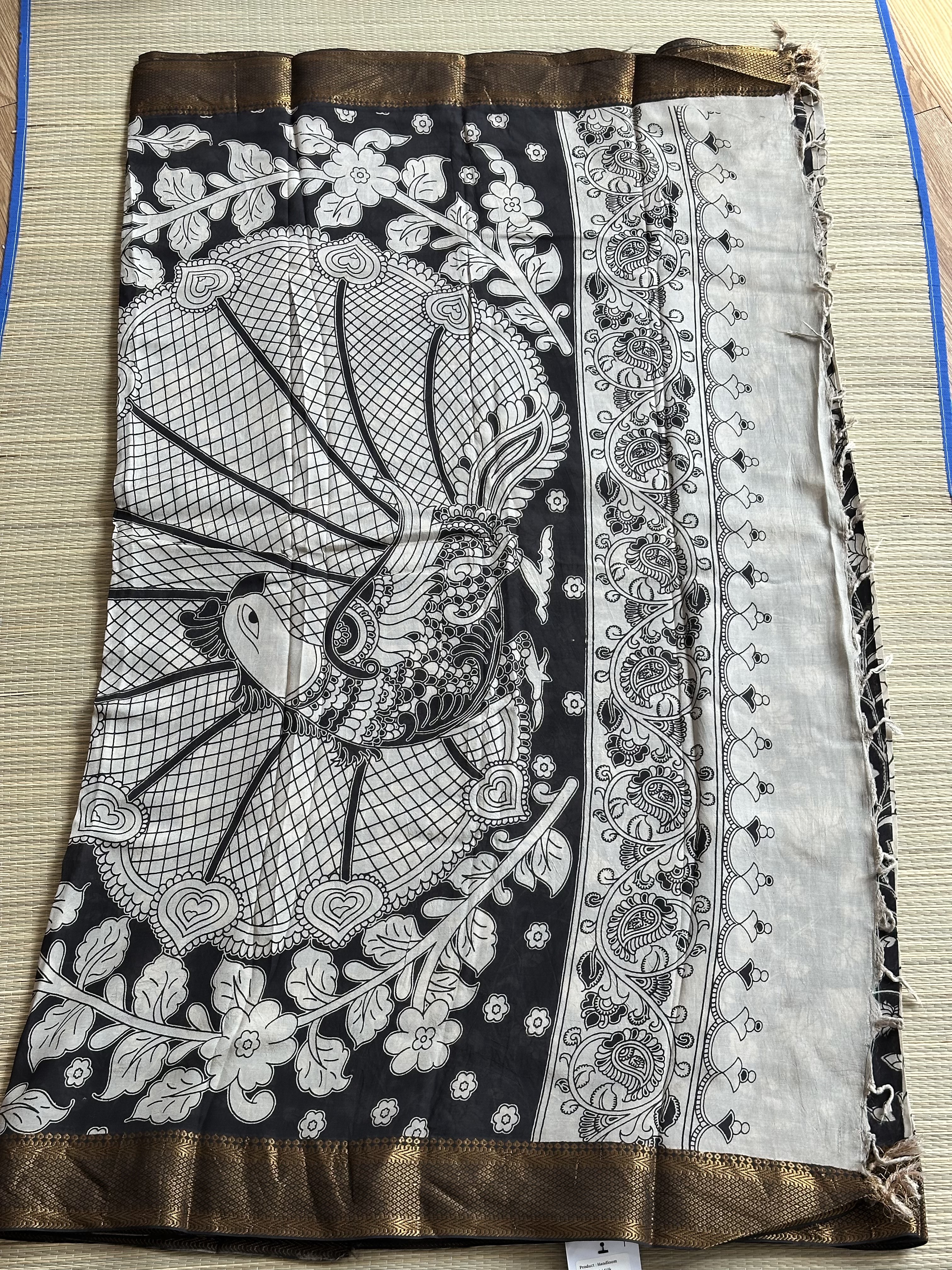 Mangalagiri Silk with Kalamkari (1)