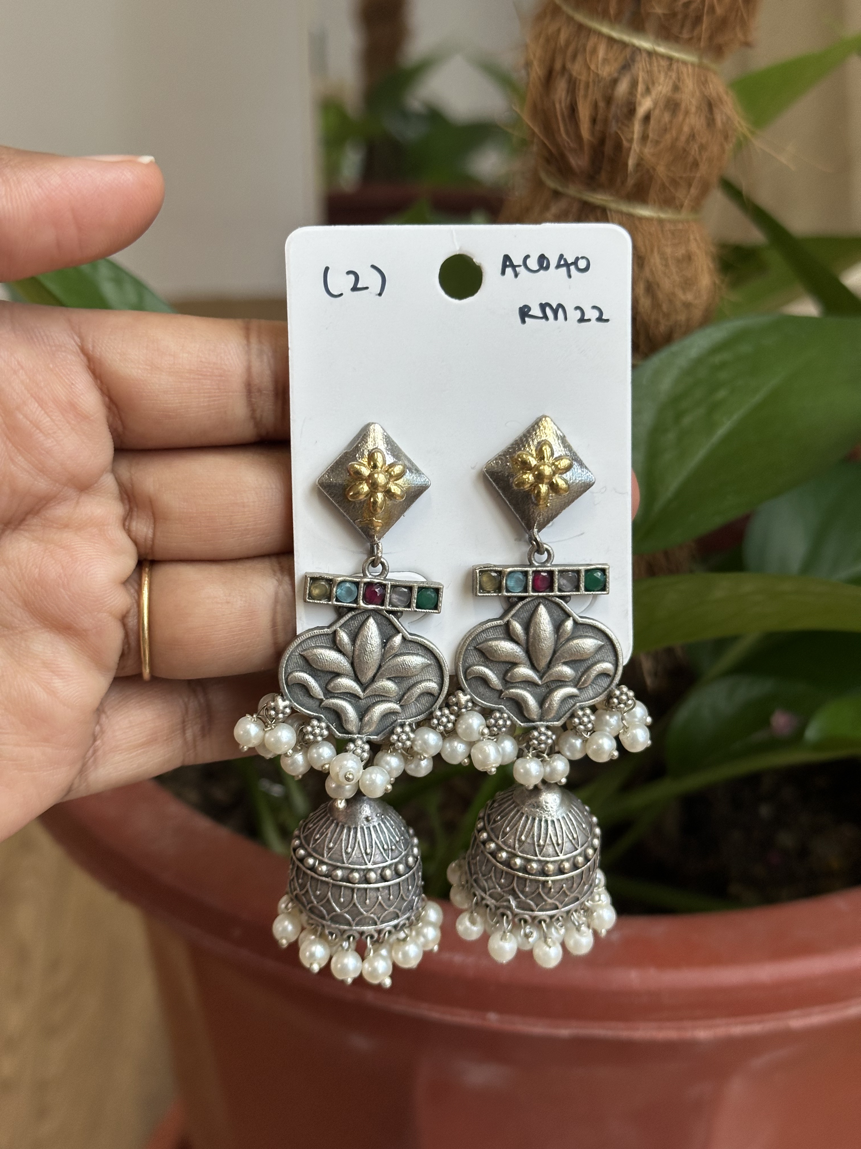 Oxidised Jhumka