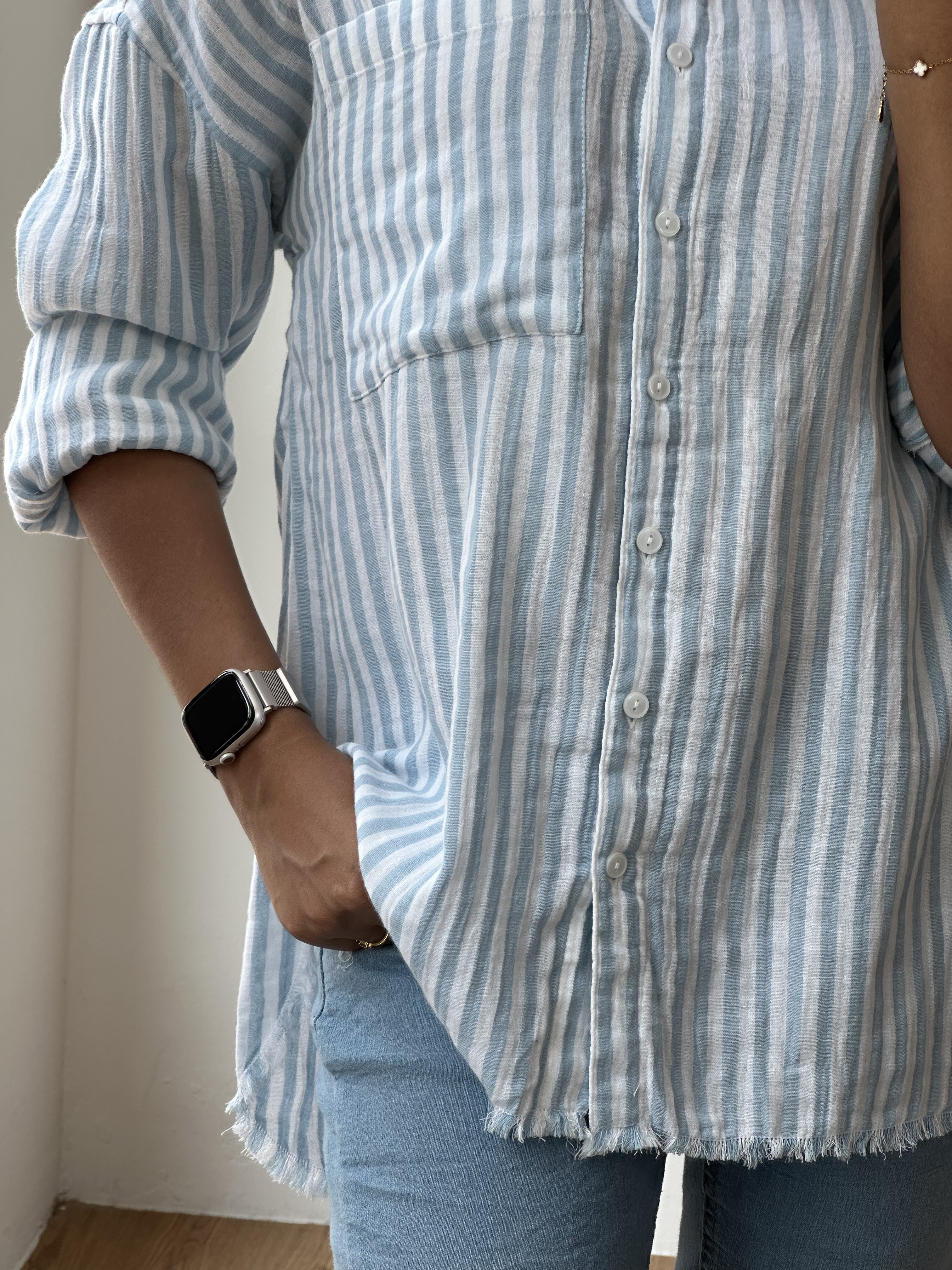 Baggy Striped Mul Shirt