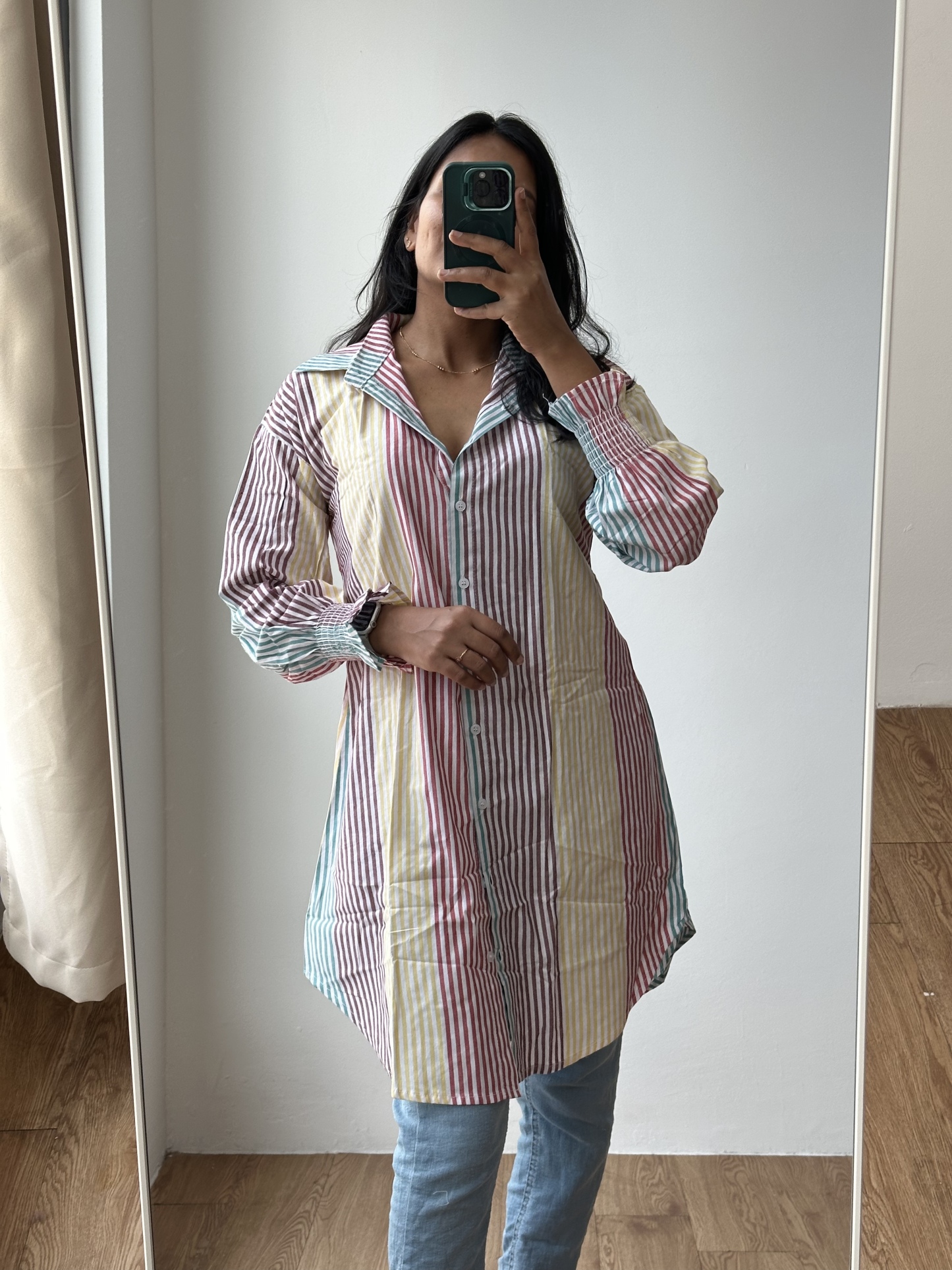 Multicoloured Stripe Long Shirt