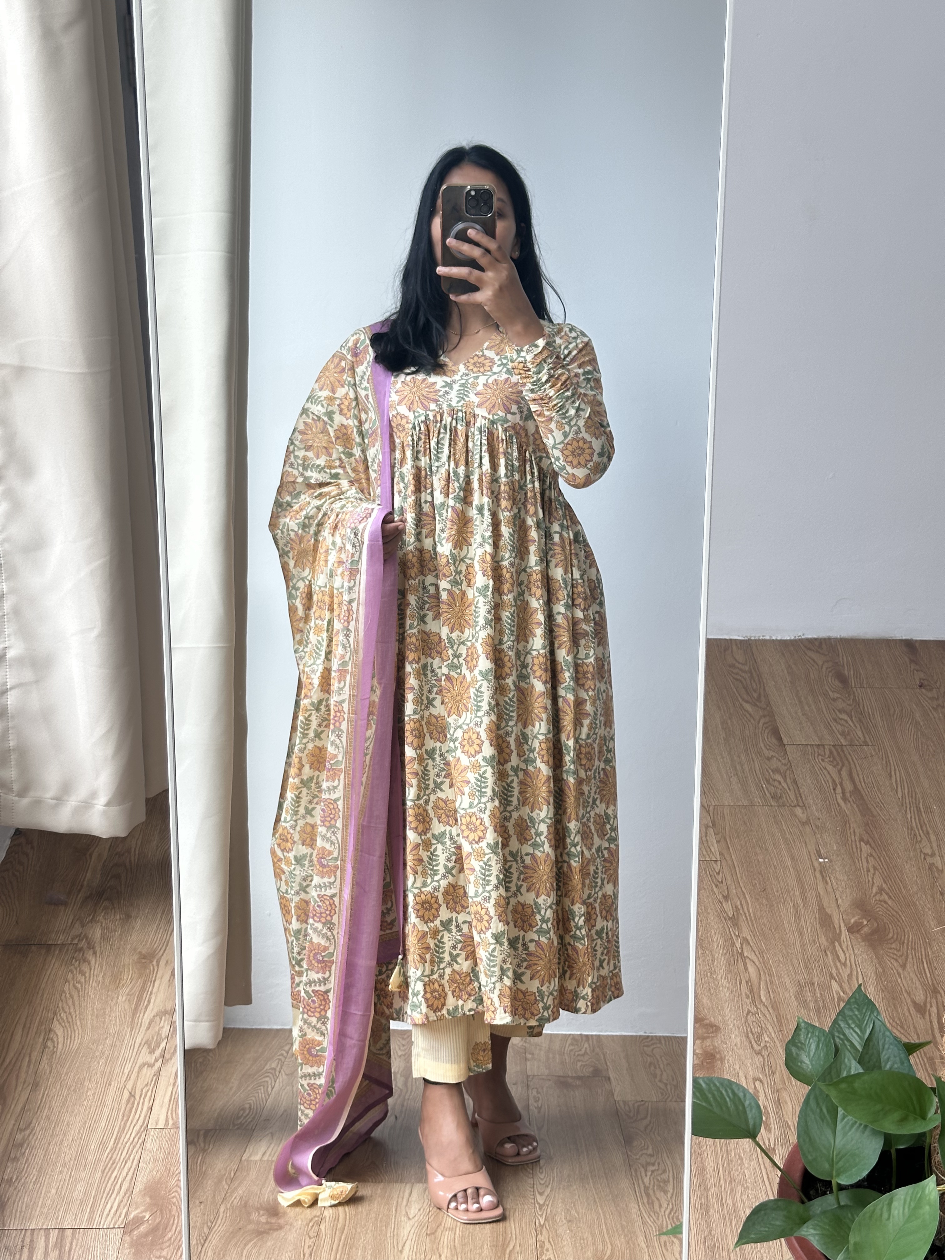 Alia Suit with Chiffon Dupatta