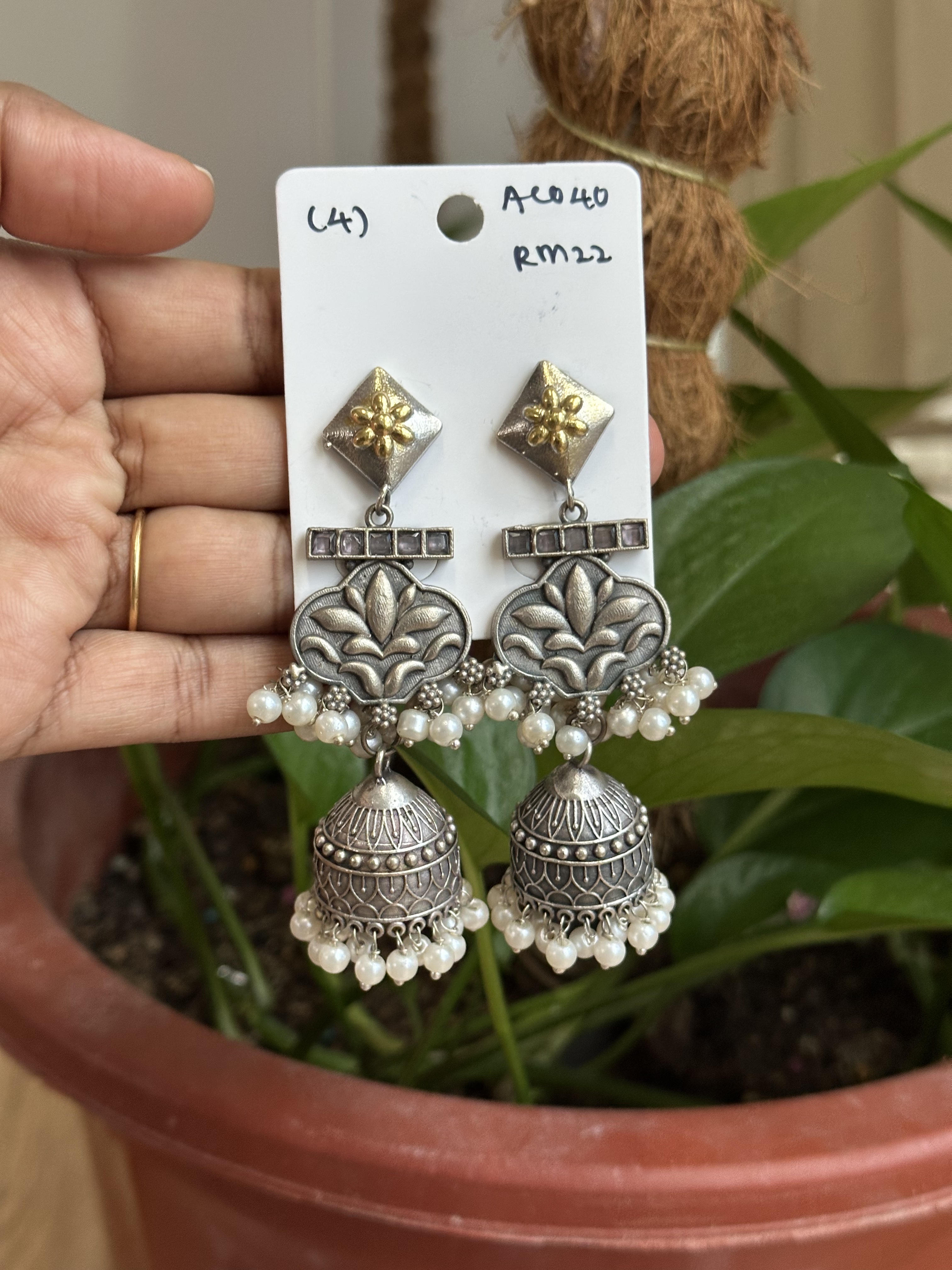 Oxidised Jhumka